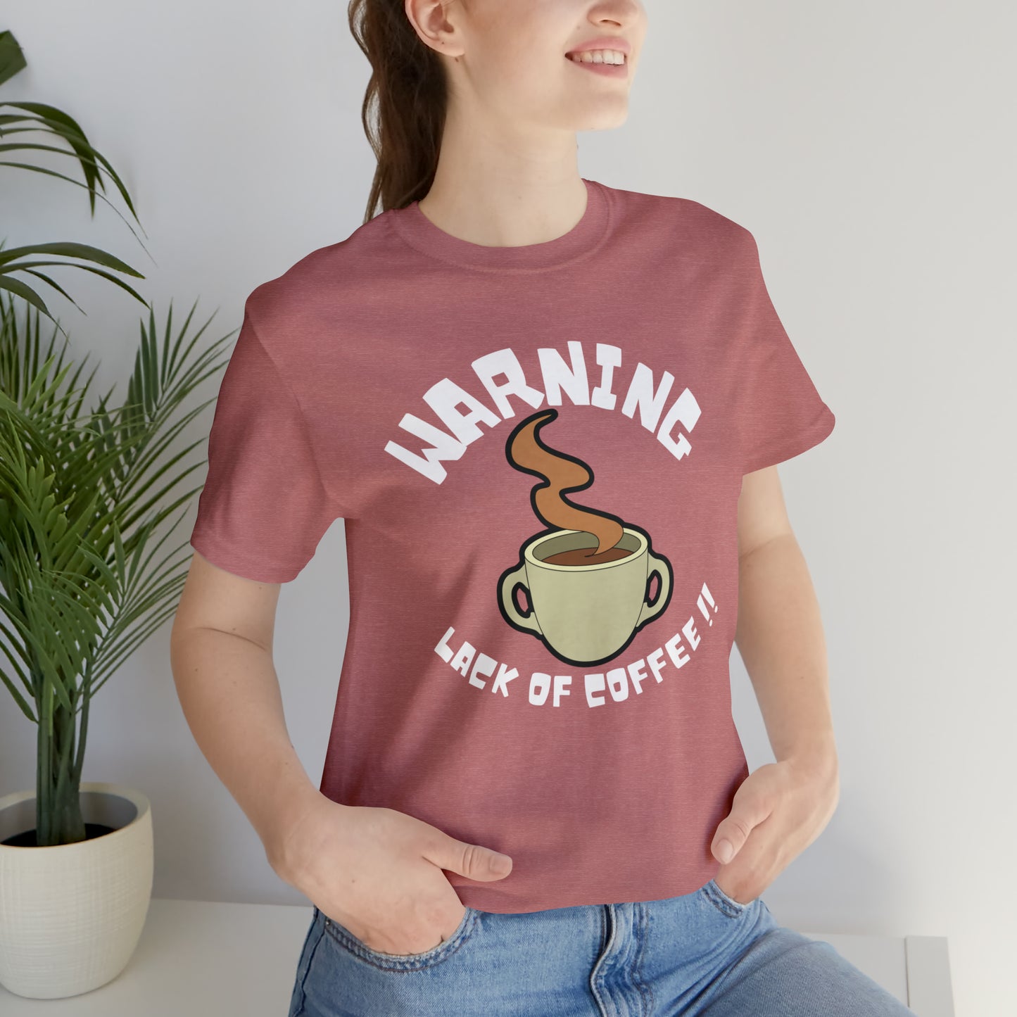 Unisex COFFEE WARNING Jersey Short Sleeve Tee