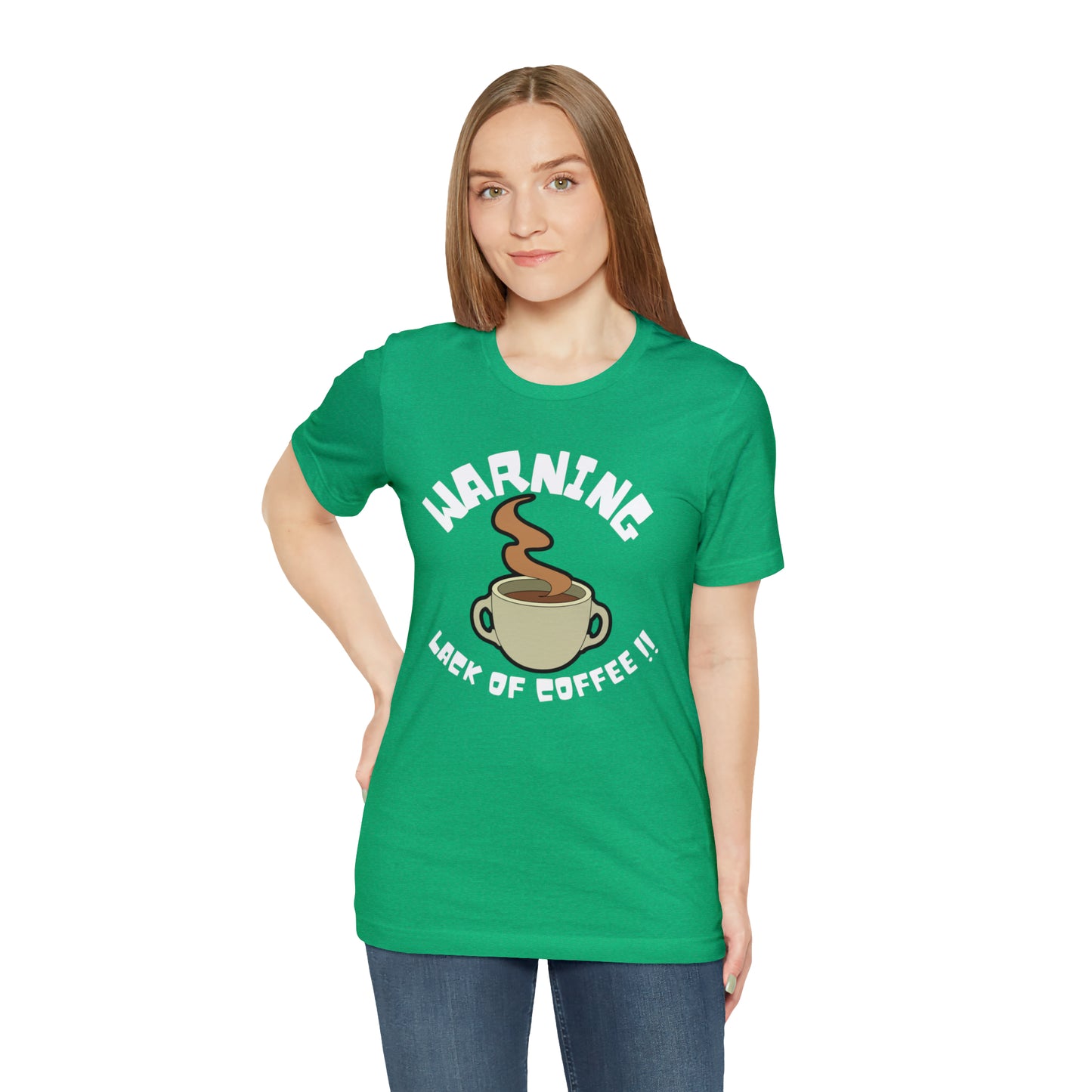 Unisex COFFEE WARNING Jersey Short Sleeve Tee