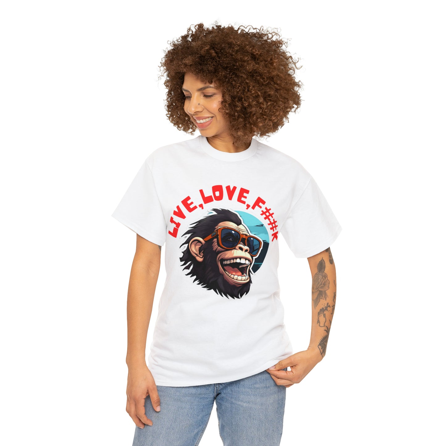 Unisex happy monkey Heavy Cotton Tee