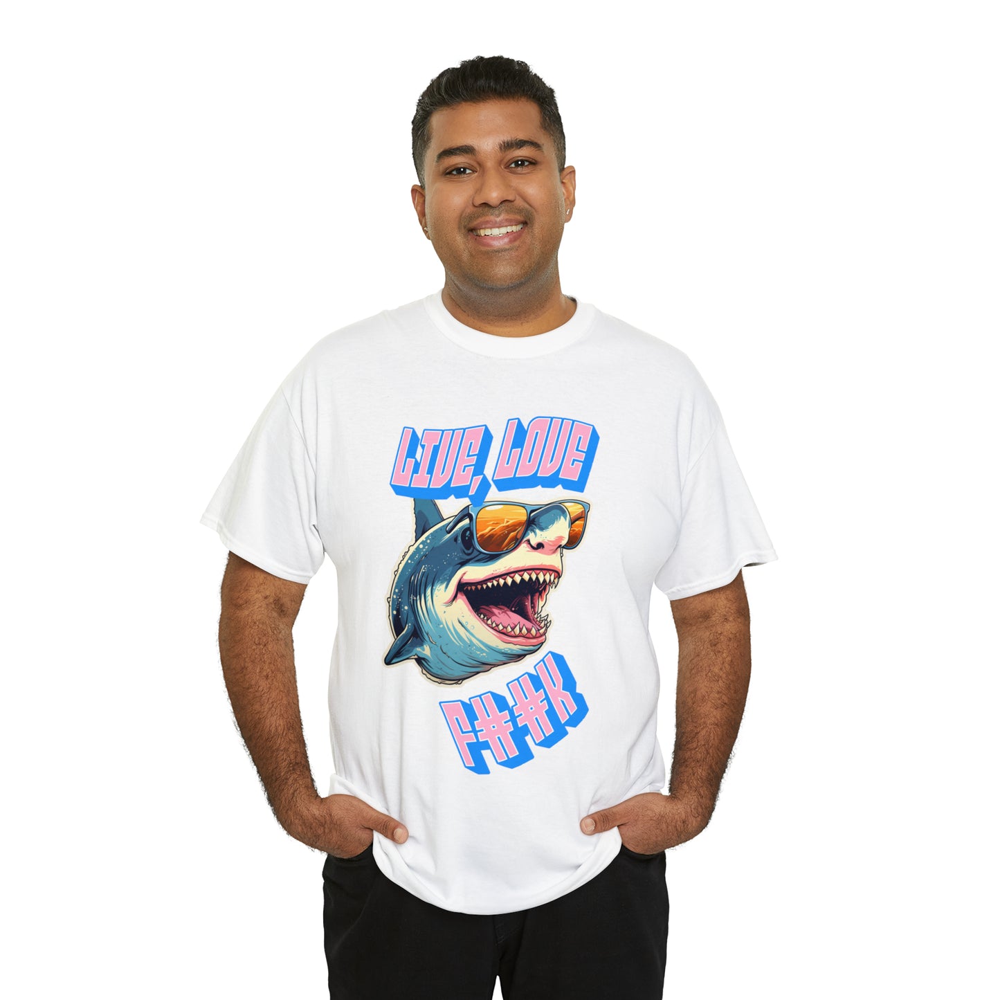 Unisex shark Heavy Cotton Tee