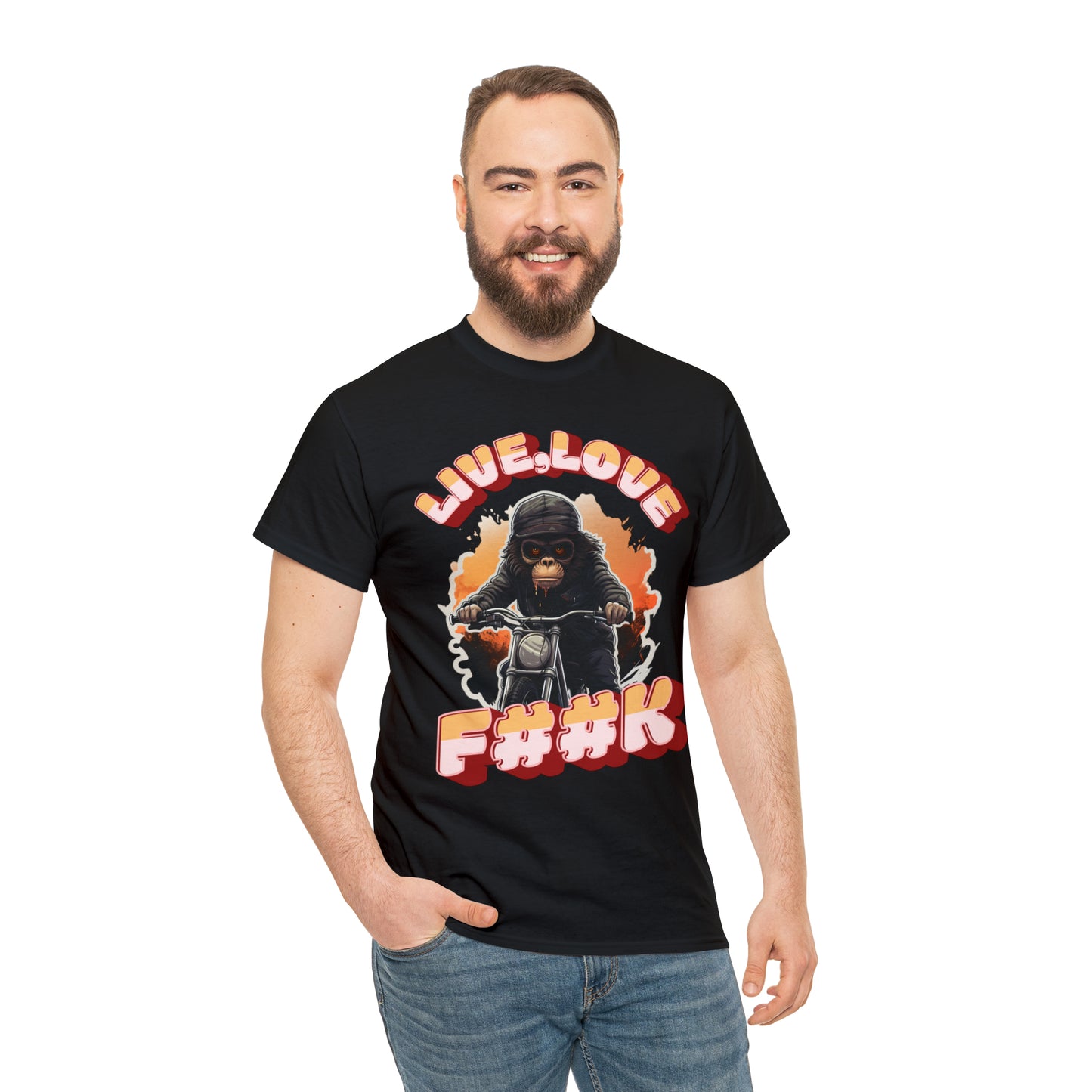Unisex happy monkey collection Heavy Cotton Tee