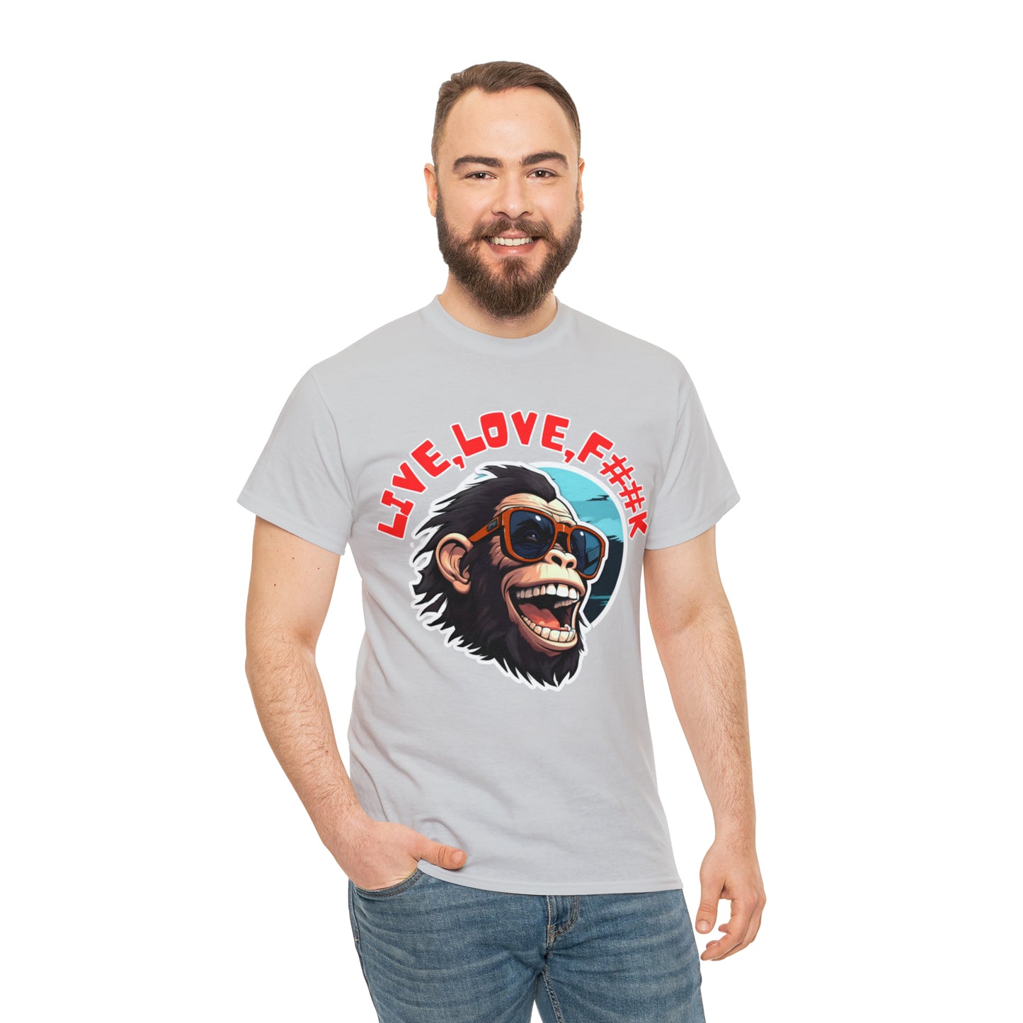 Unisex happy monkey Heavy Cotton Tee