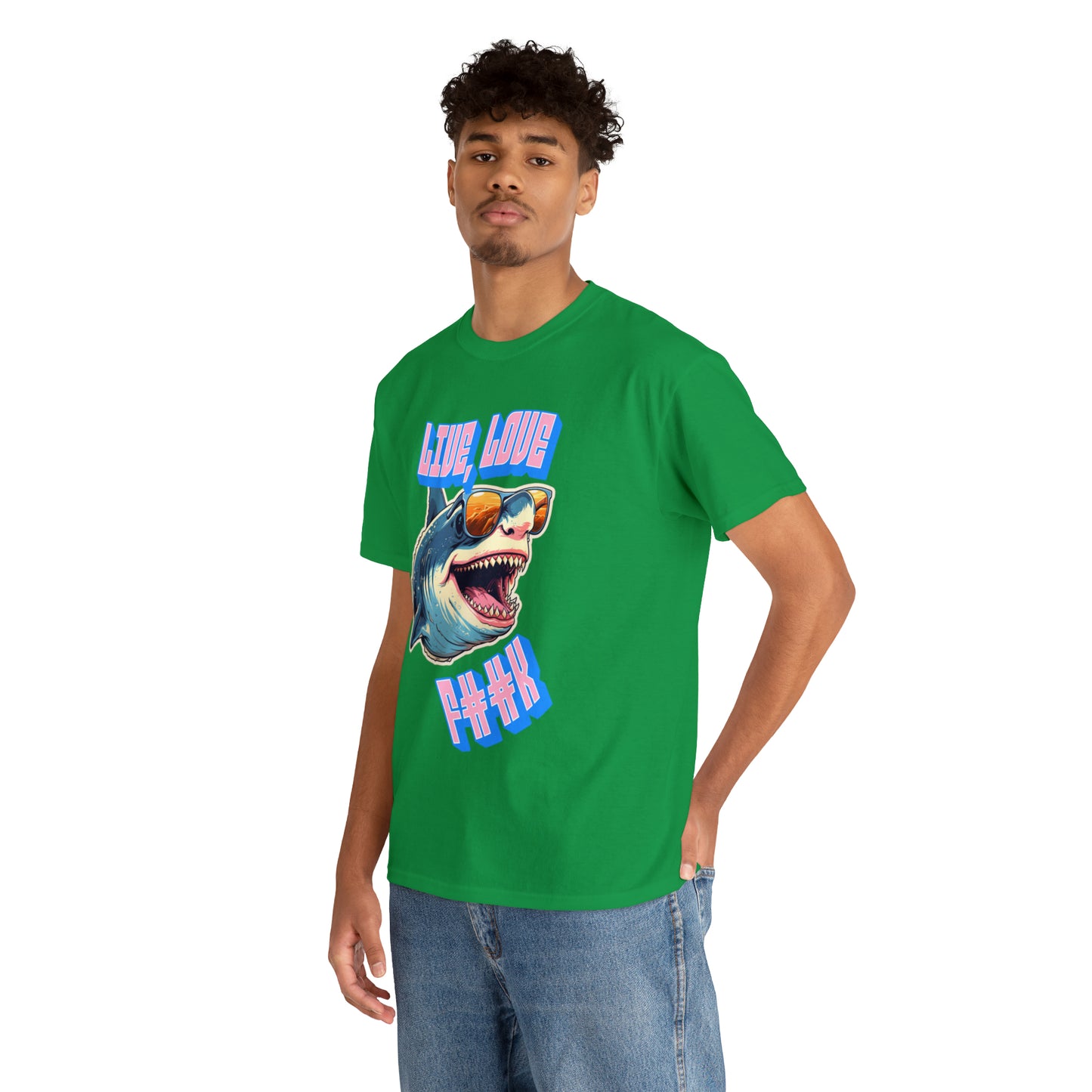 Unisex shark Heavy Cotton Tee