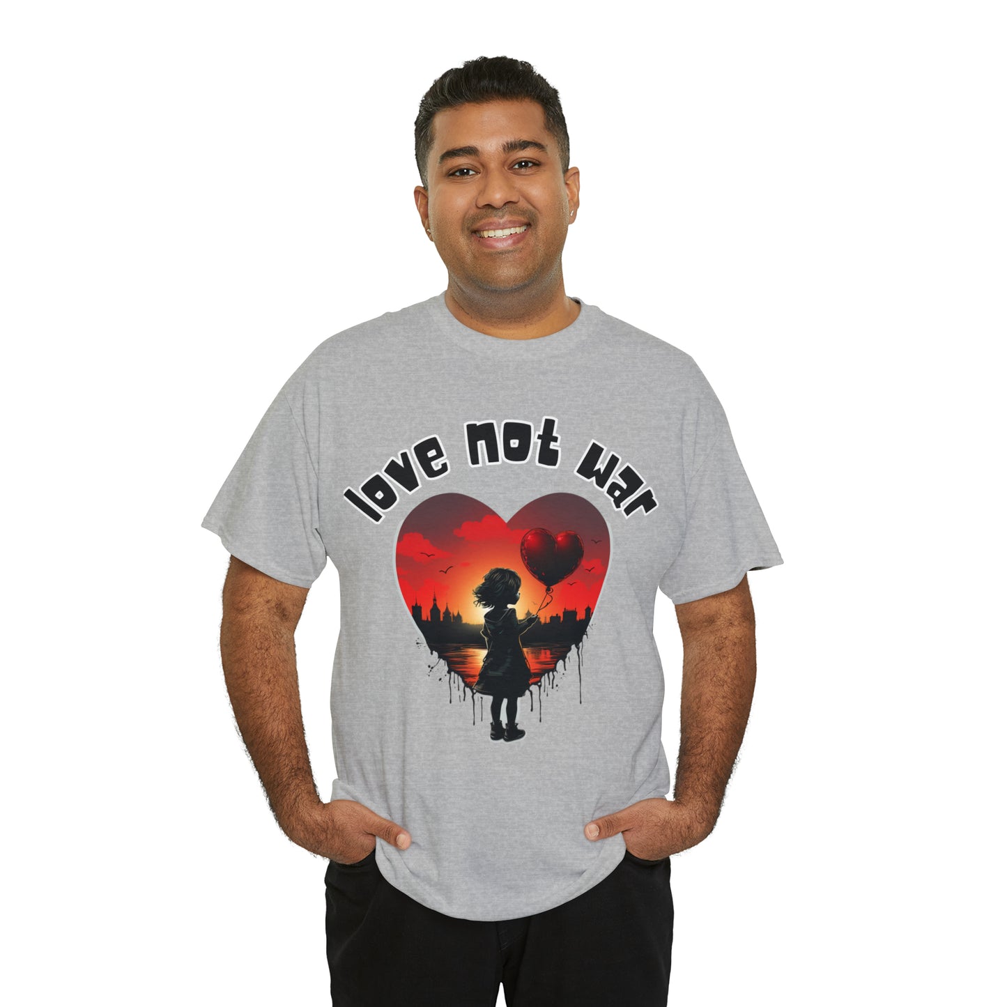 Unisex love not war Heavy Cotton Tee