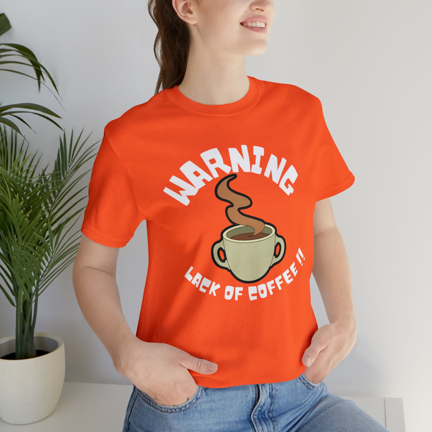 Unisex COFFEE WARNING Jersey Short Sleeve Tee