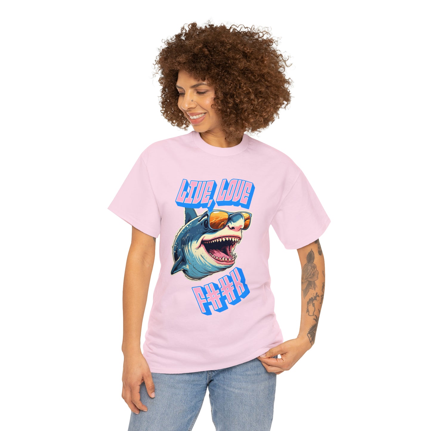 Unisex shark Heavy Cotton Tee