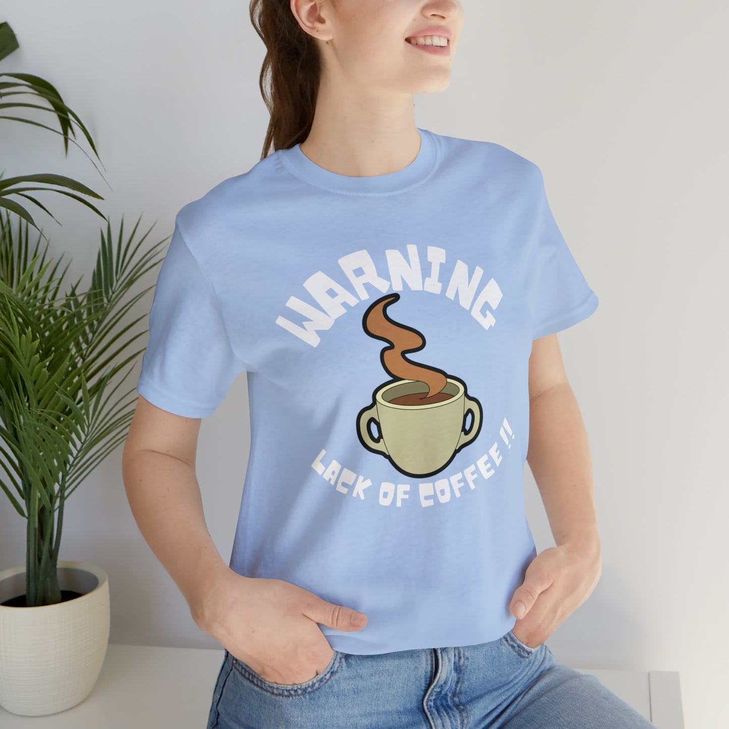 Unisex COFFEE WARNING Jersey Short Sleeve Tee