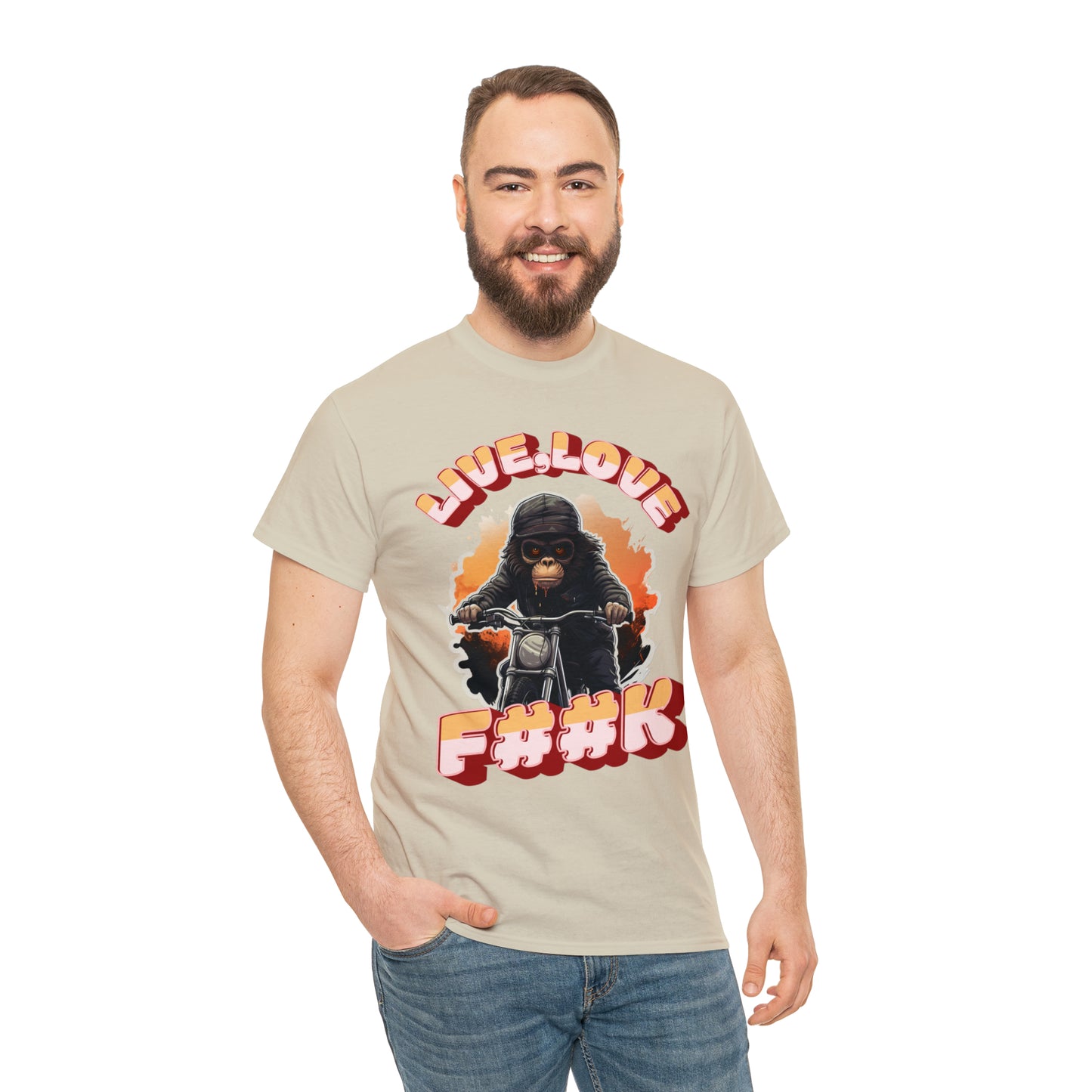 Unisex happy monkey collection Heavy Cotton Tee