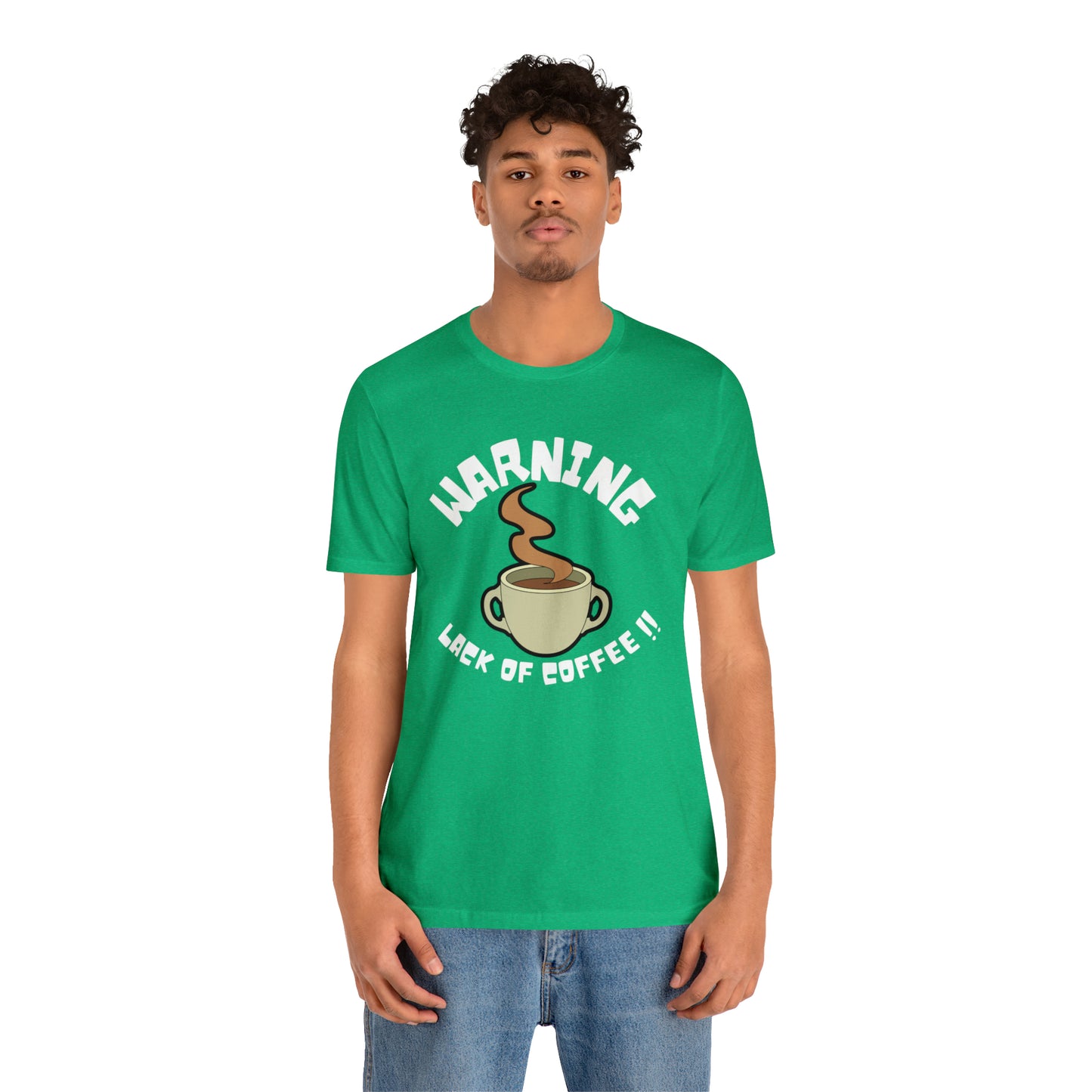 Unisex COFFEE WARNING Jersey Short Sleeve Tee