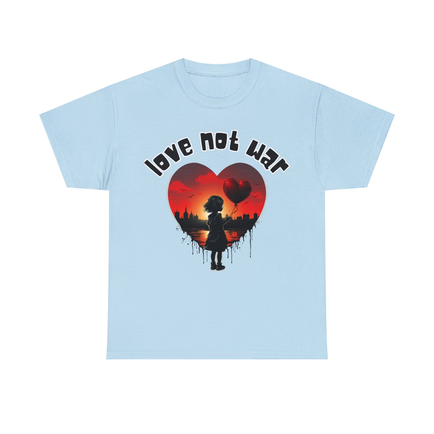 Unisex love not war Heavy Cotton Tee