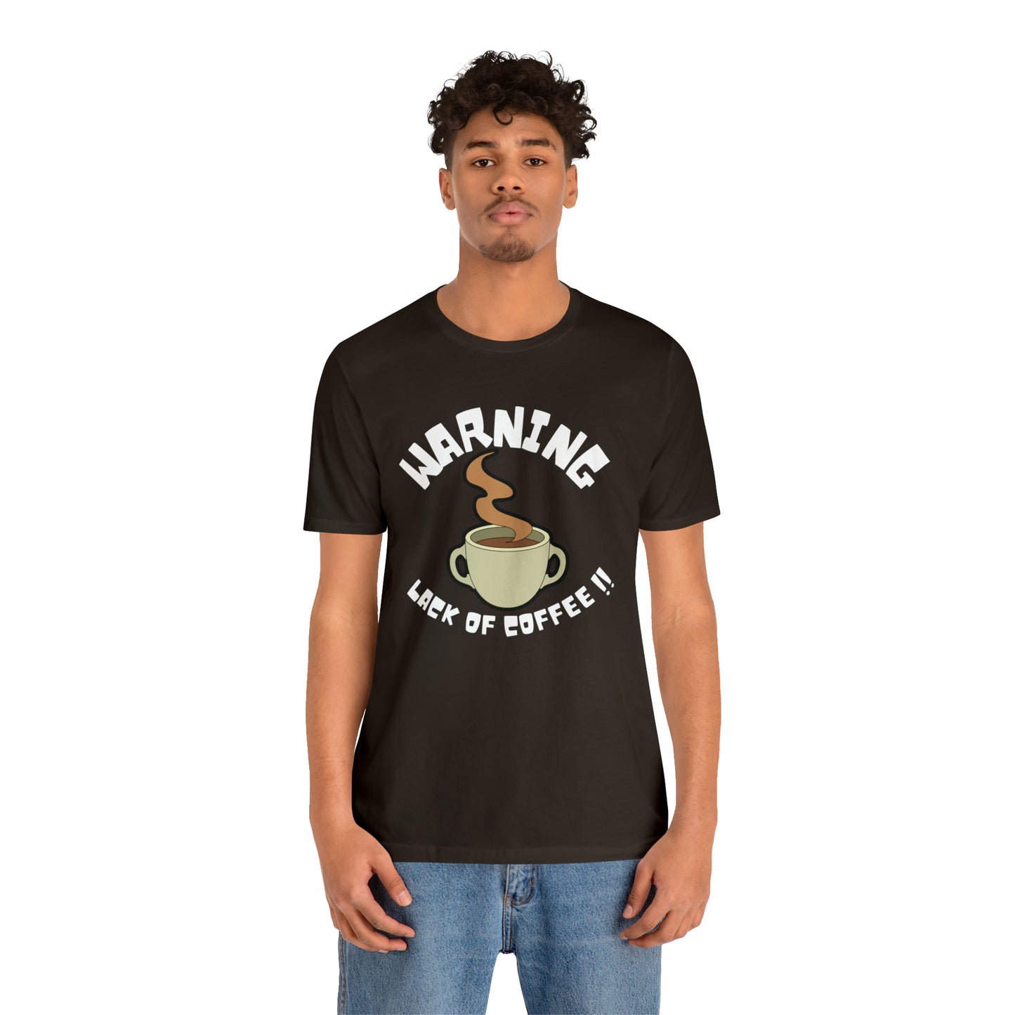 Unisex COFFEE WARNING Jersey Short Sleeve Tee