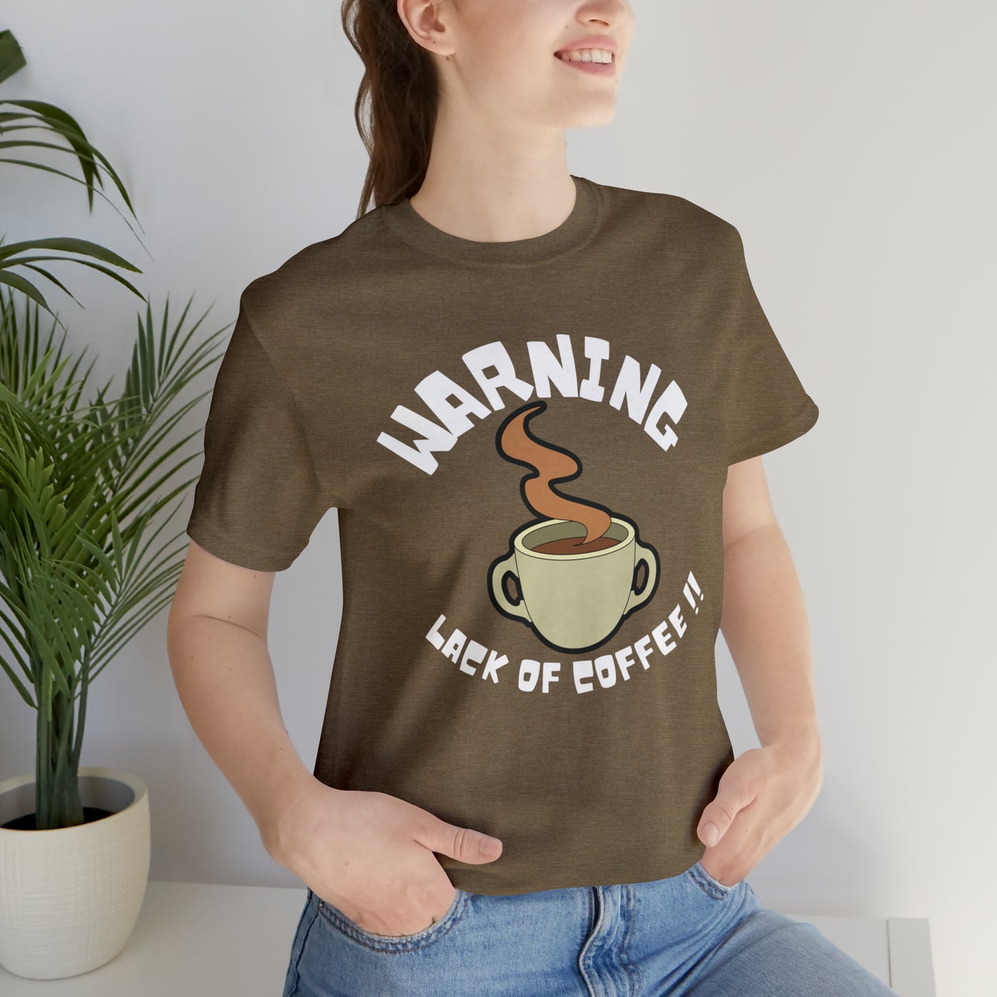 Unisex COFFEE WARNING Jersey Short Sleeve Tee
