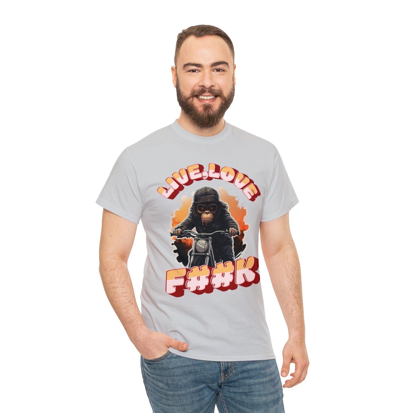 Unisex happy monkey collection Heavy Cotton Tee
