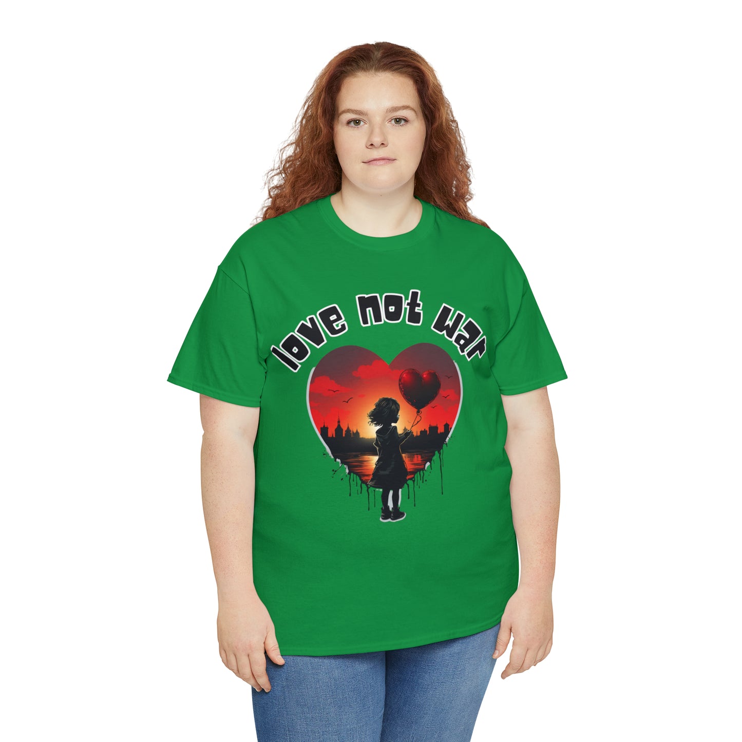 Unisex love not war Heavy Cotton Tee