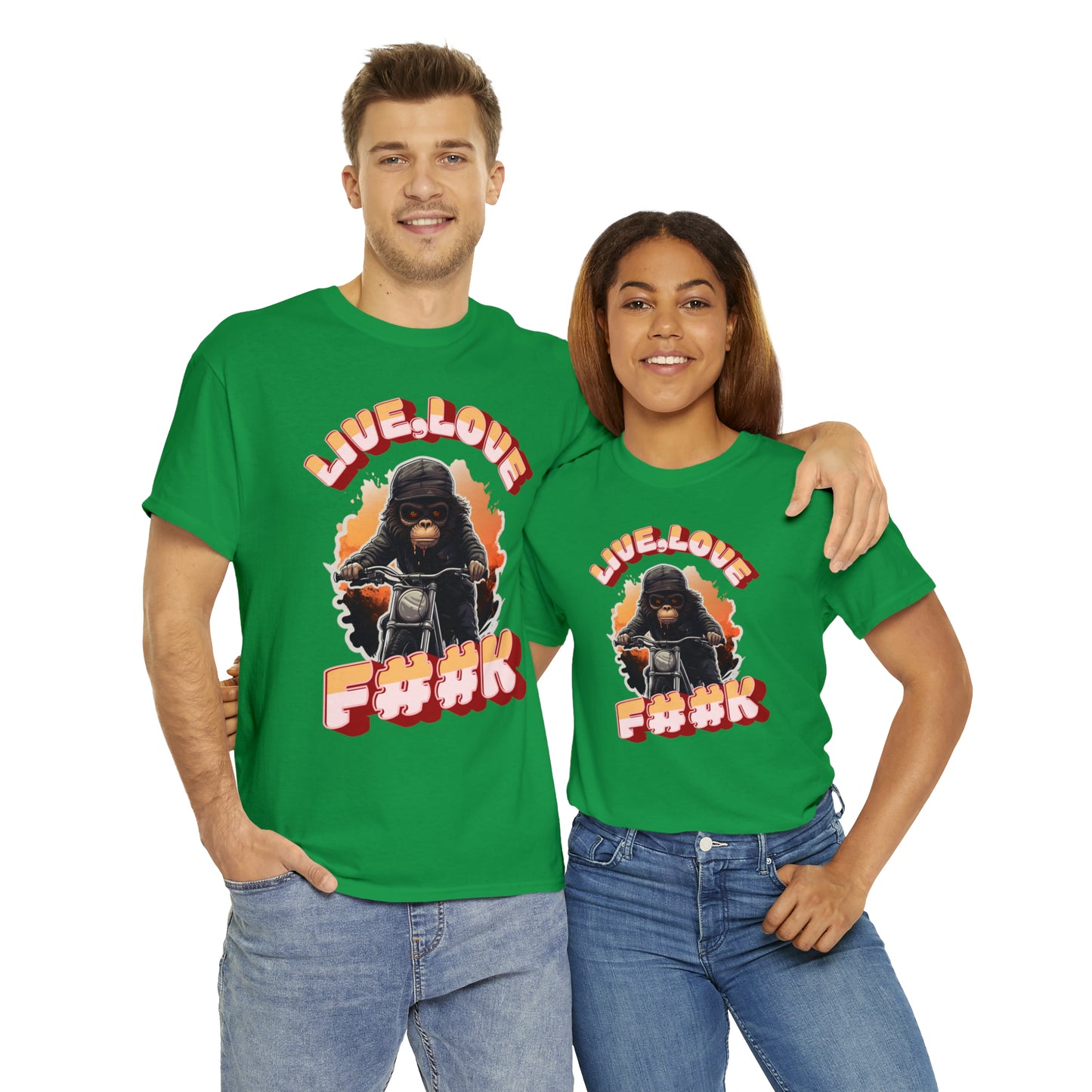 Unisex happy monkey collection Heavy Cotton Tee