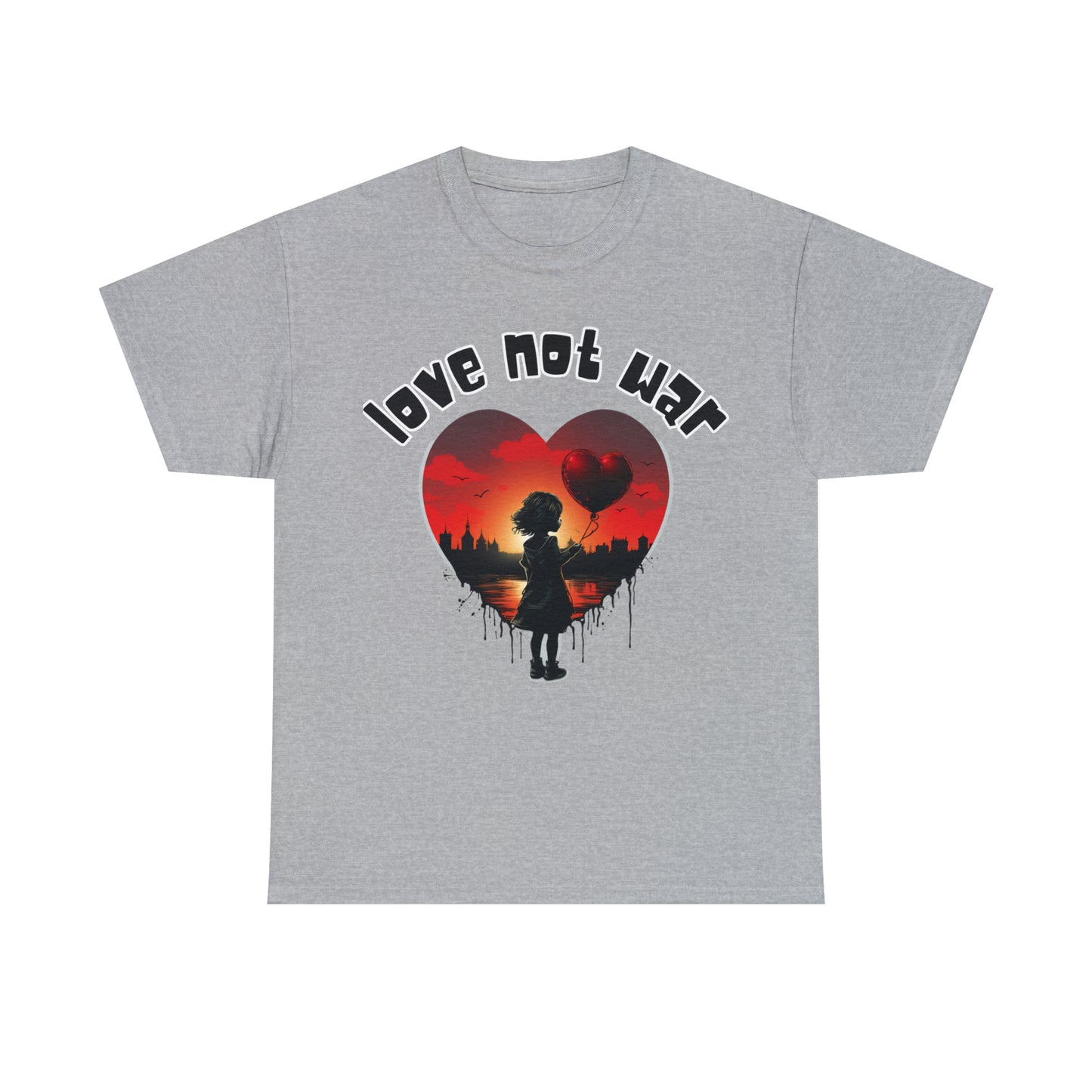 Unisex love not war Heavy Cotton Tee