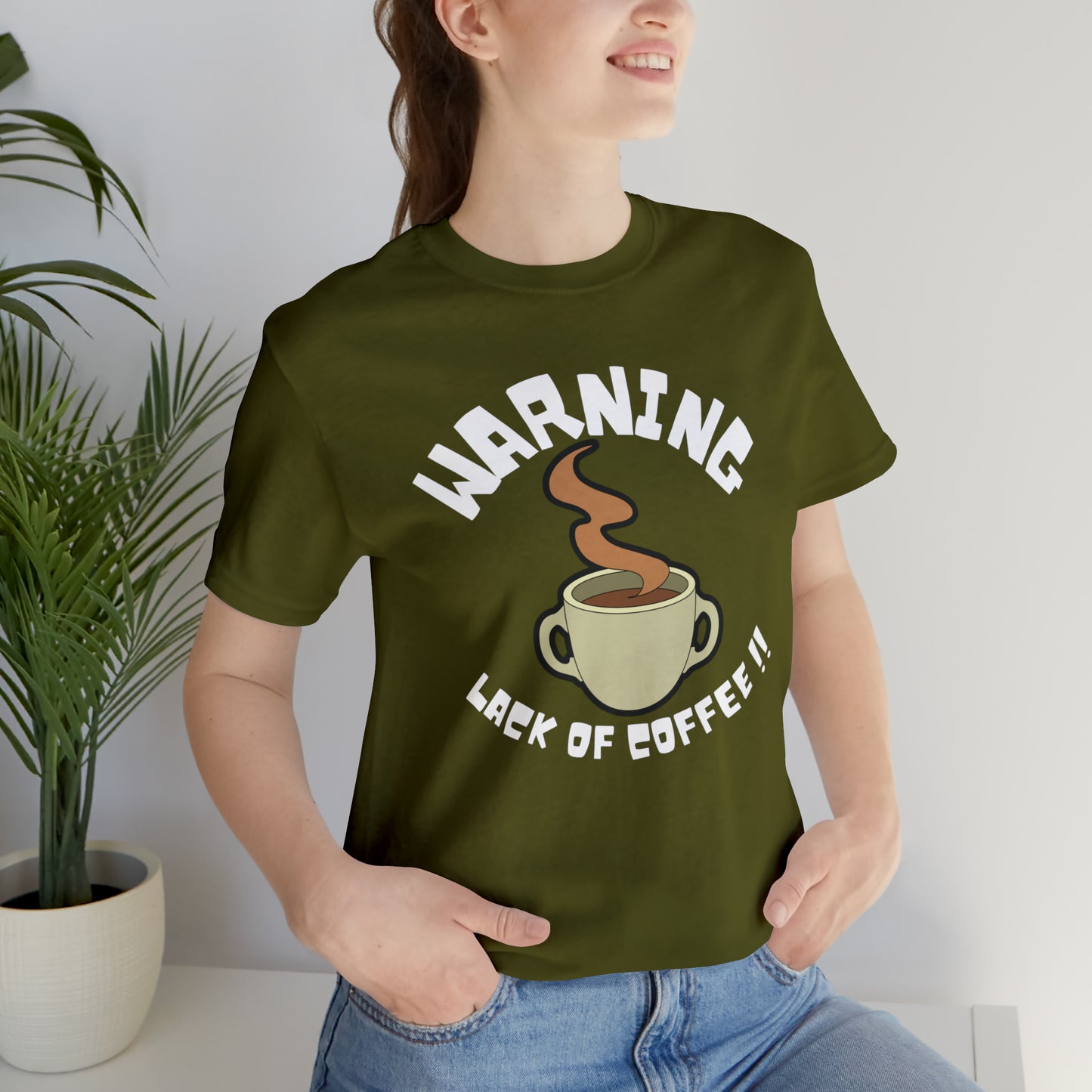 Unisex COFFEE WARNING Jersey Short Sleeve Tee