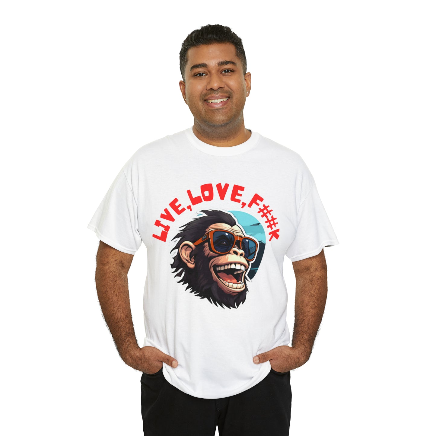Unisex happy monkey Heavy Cotton Tee