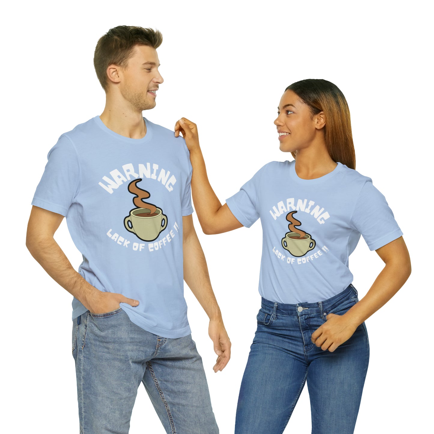 Unisex COFFEE WARNING Jersey Short Sleeve Tee