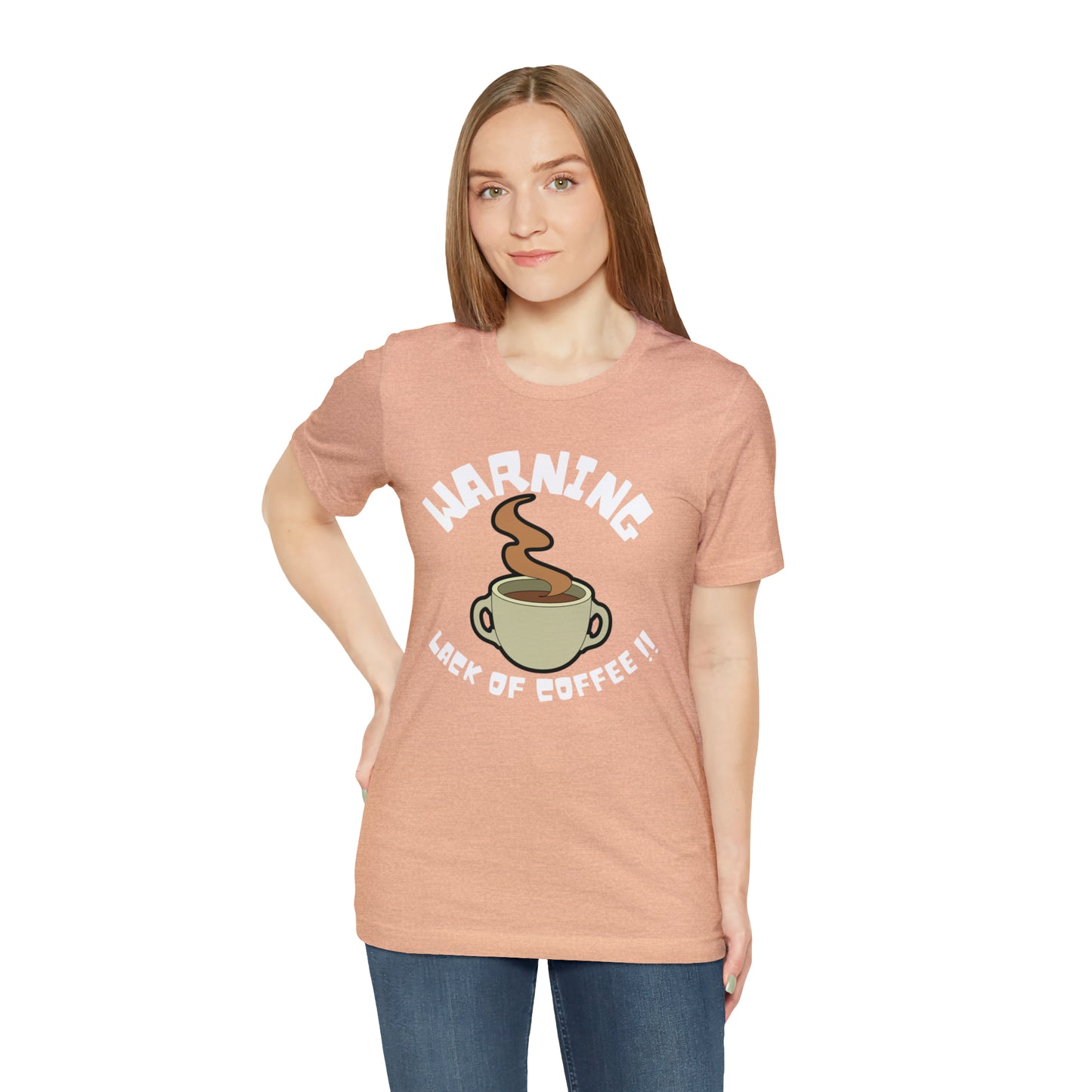 Unisex COFFEE WARNING Jersey Short Sleeve Tee