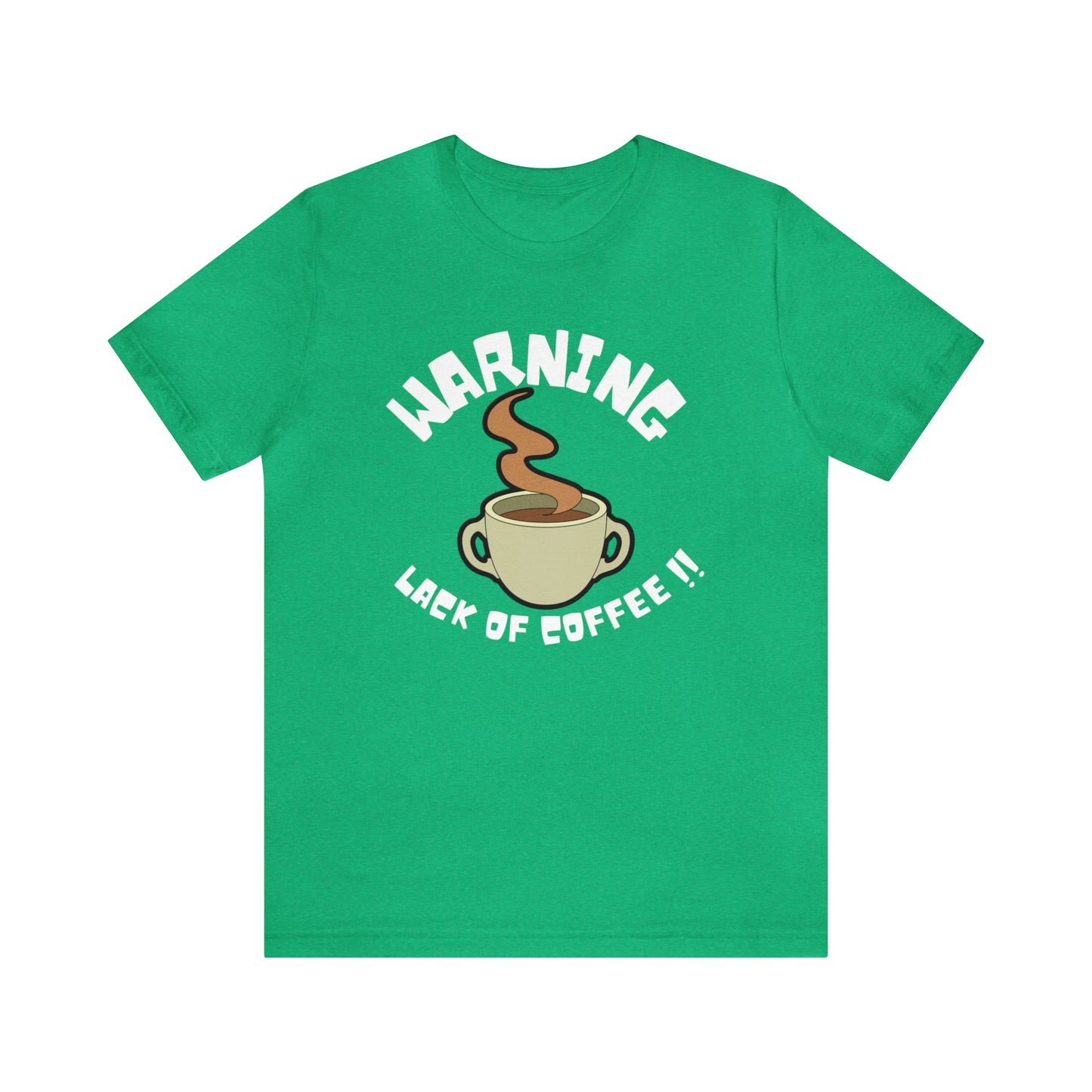 Unisex COFFEE WARNING Jersey Short Sleeve Tee