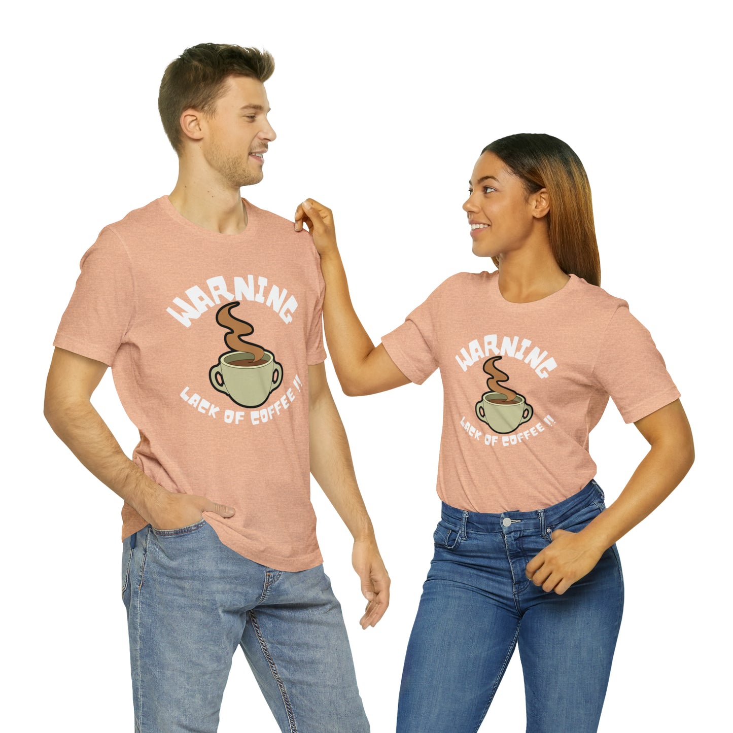 Unisex COFFEE WARNING Jersey Short Sleeve Tee