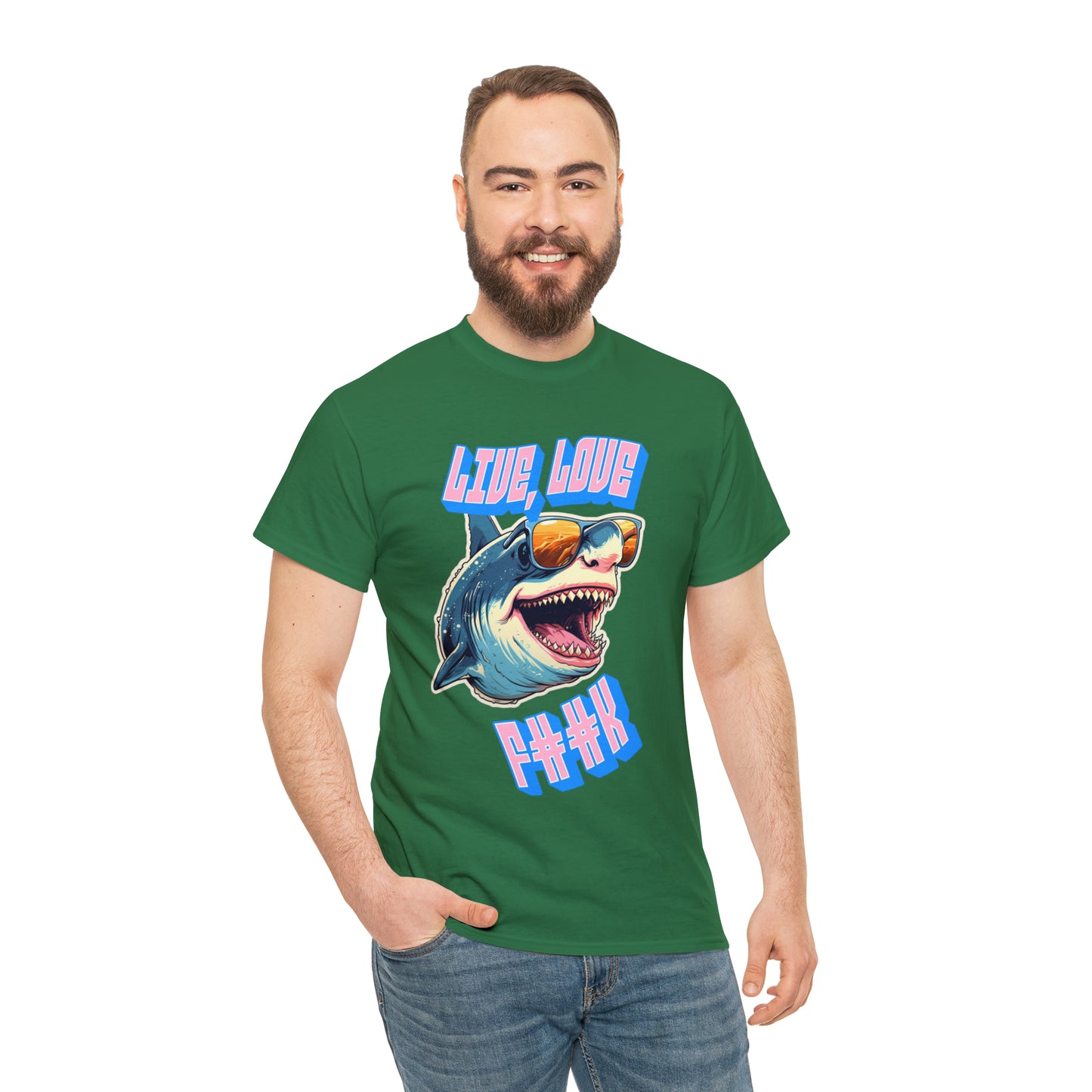 Unisex shark Heavy Cotton Tee