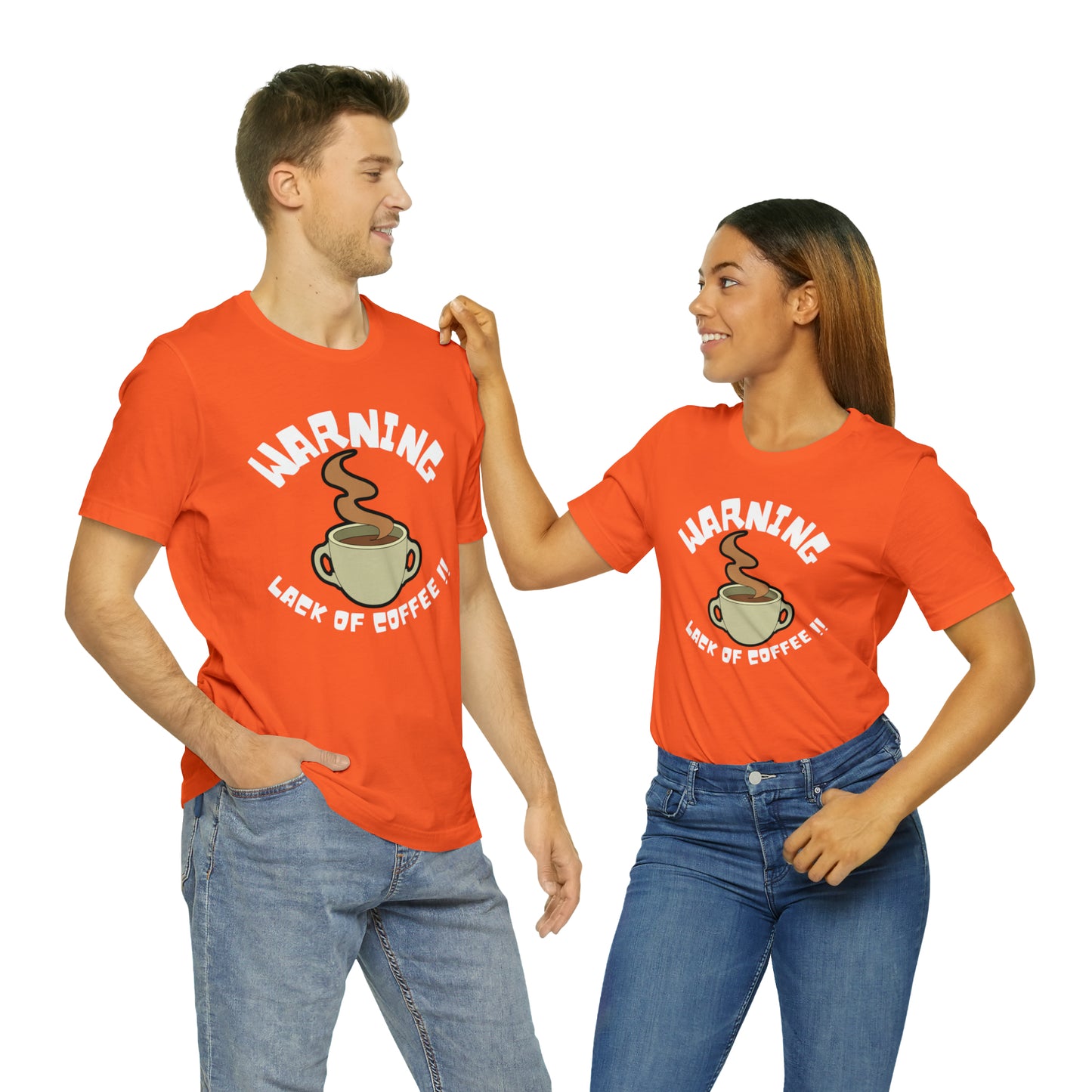Unisex COFFEE WARNING Jersey Short Sleeve Tee