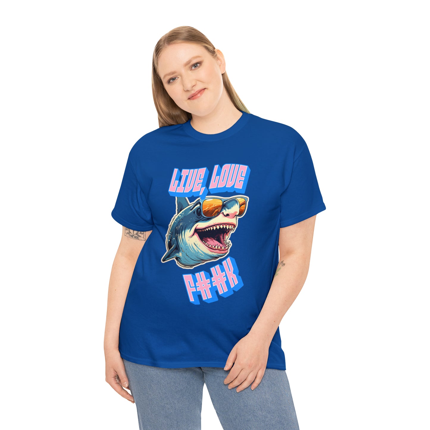 Unisex shark Heavy Cotton Tee