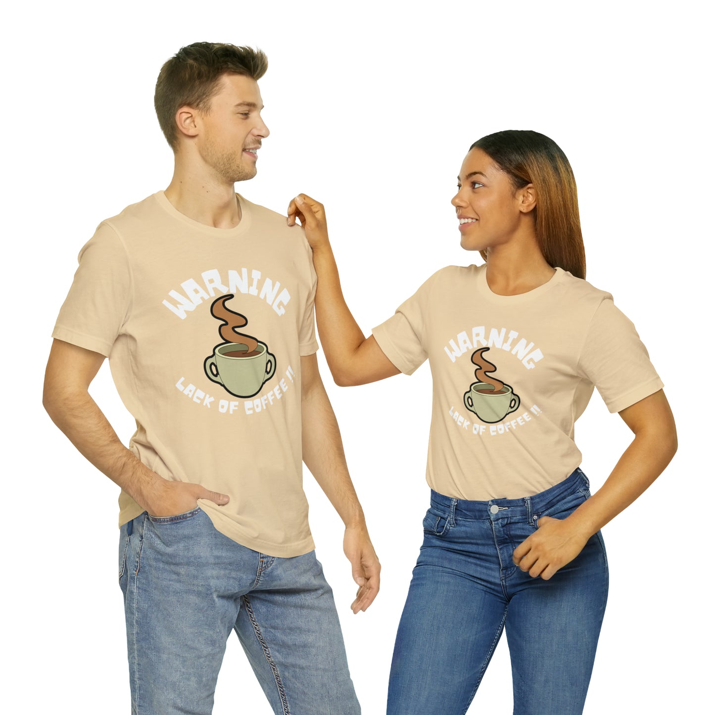 Unisex COFFEE WARNING Jersey Short Sleeve Tee