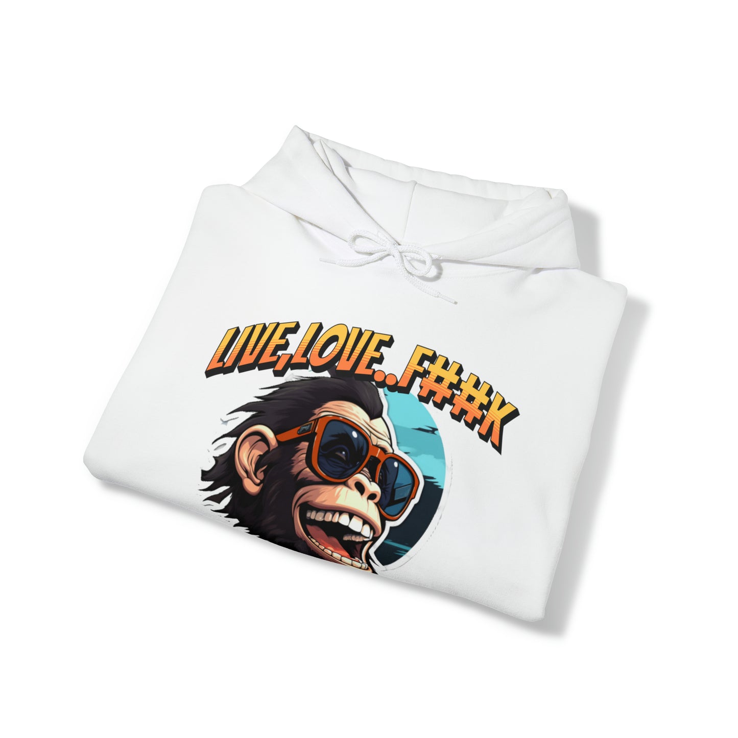 Unisex happy monkey Heavy Blend™ Hooded Sweatshirt