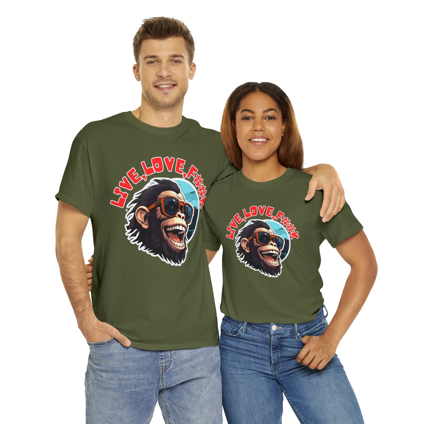 Unisex happy monkey Heavy Cotton Tee