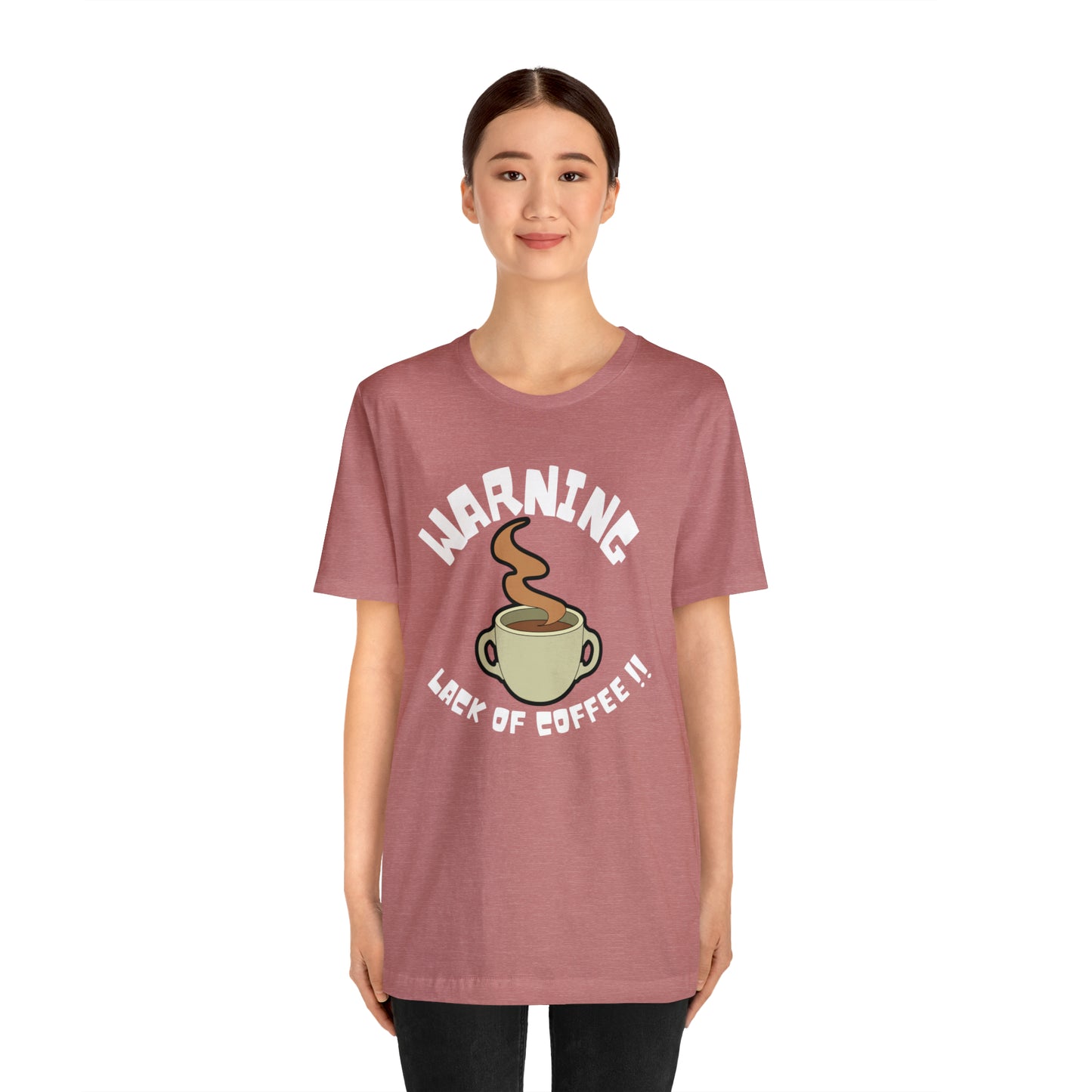 Unisex COFFEE WARNING Jersey Short Sleeve Tee