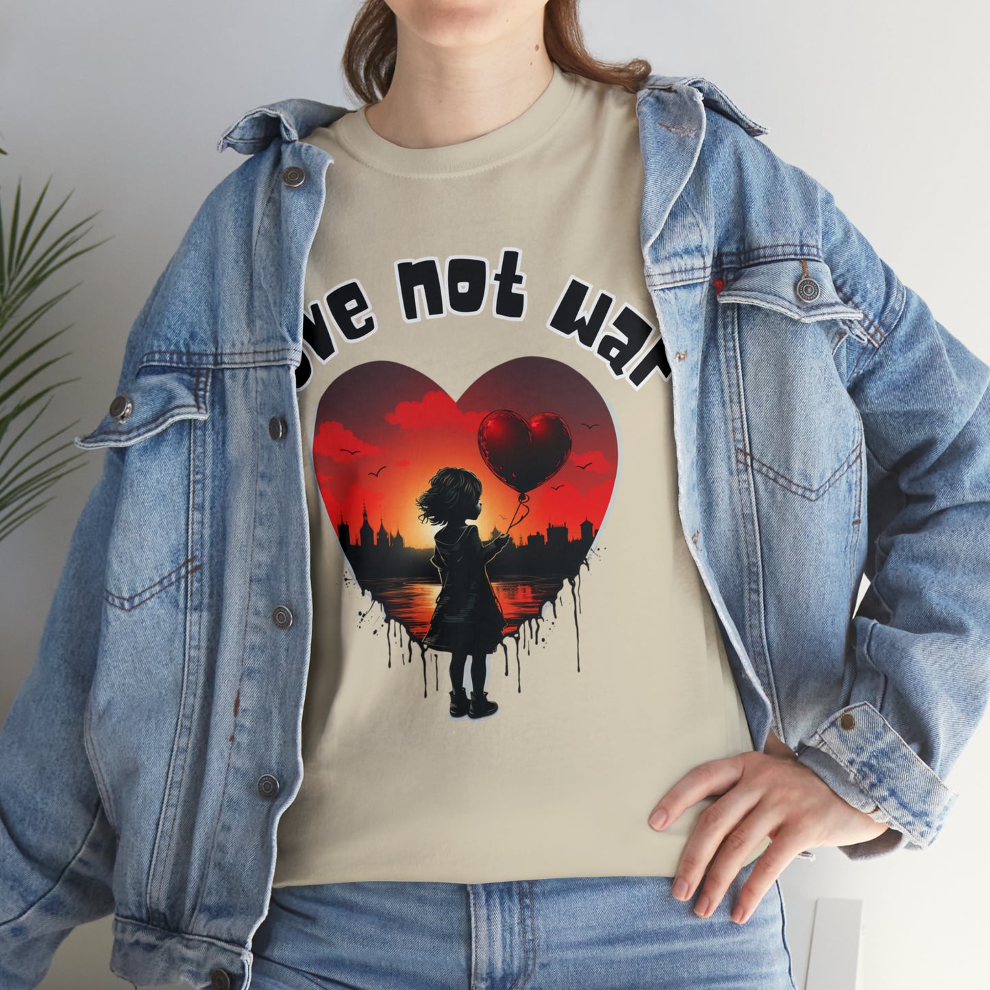Unisex love not war Heavy Cotton Tee