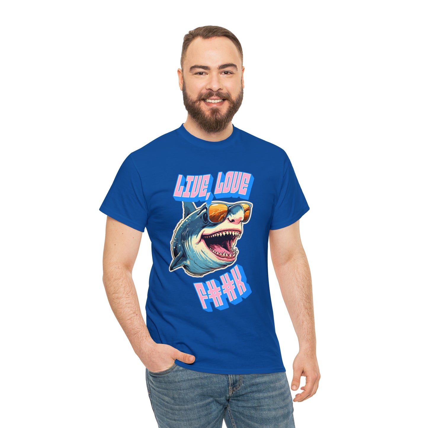 Unisex shark Heavy Cotton Tee