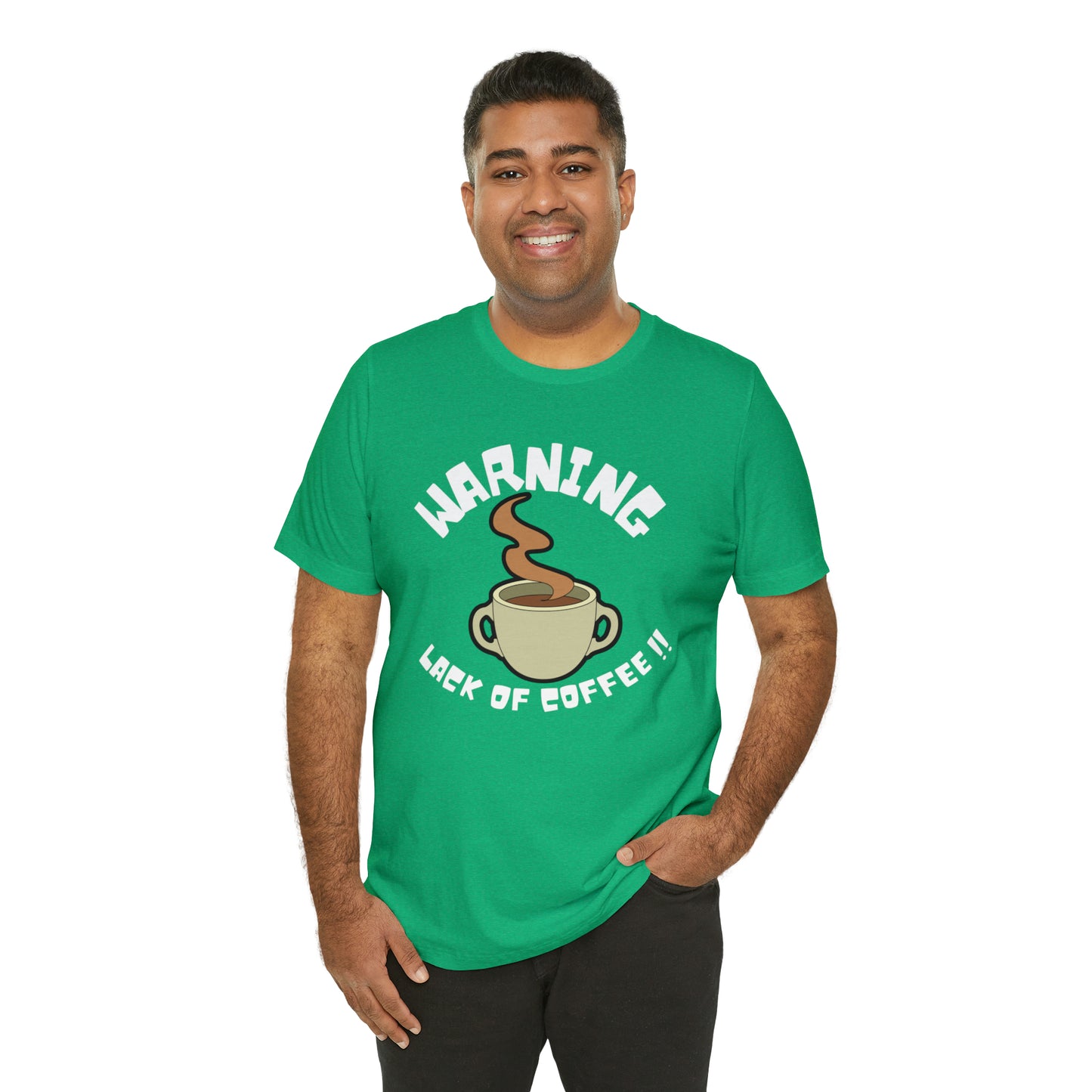 Unisex COFFEE WARNING Jersey Short Sleeve Tee