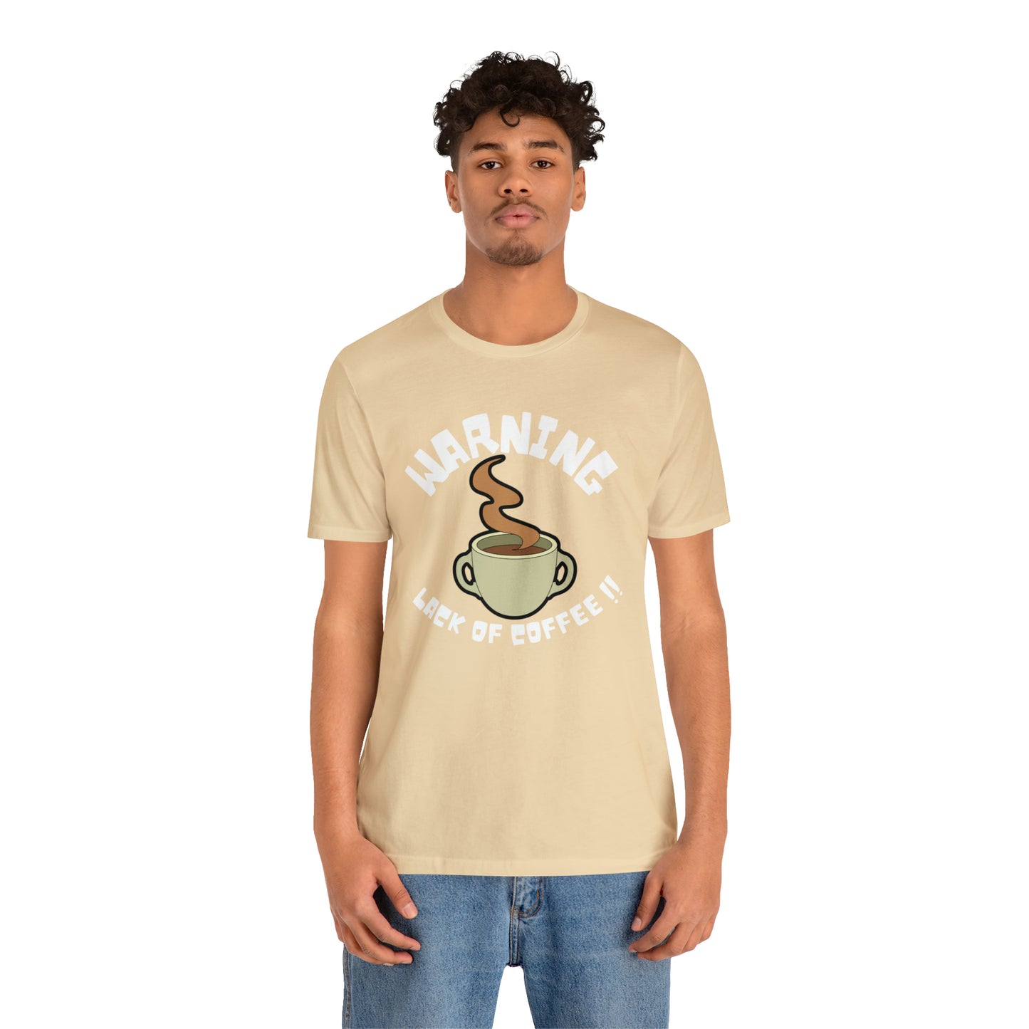Unisex COFFEE WARNING Jersey Short Sleeve Tee
