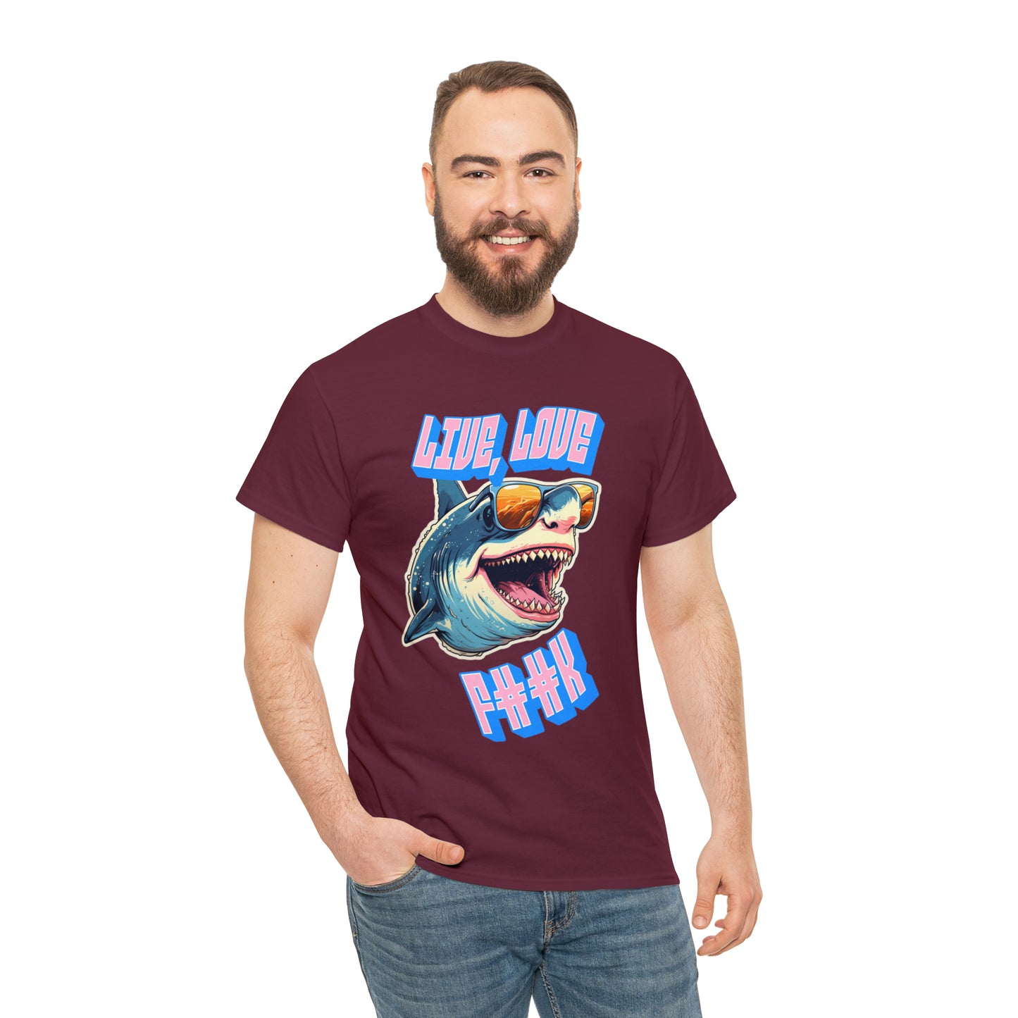 Unisex shark Heavy Cotton Tee