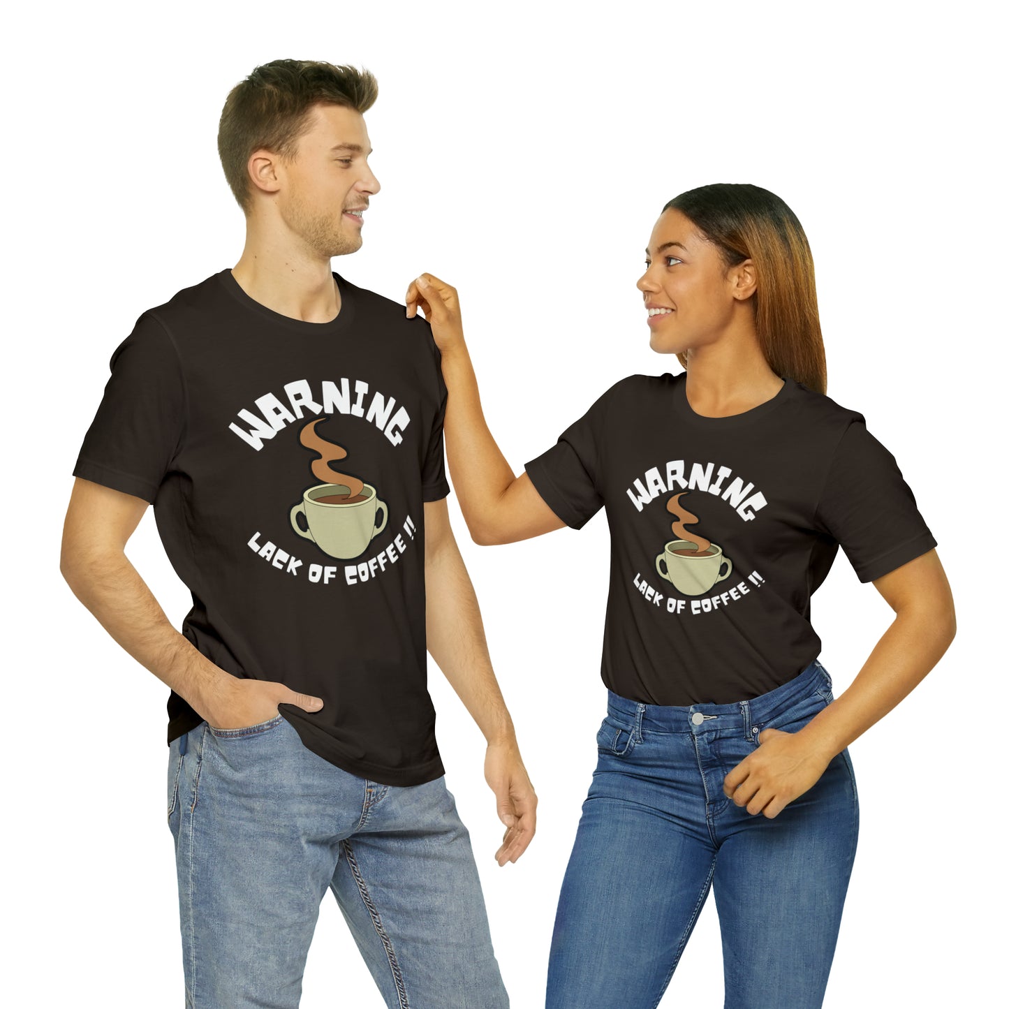 Unisex COFFEE WARNING Jersey Short Sleeve Tee