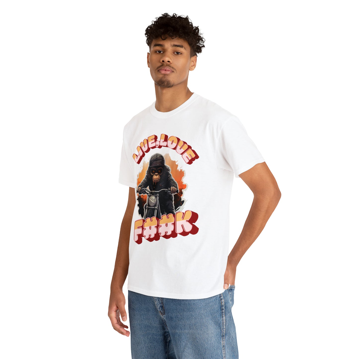 Unisex happy monkey collection Heavy Cotton Tee