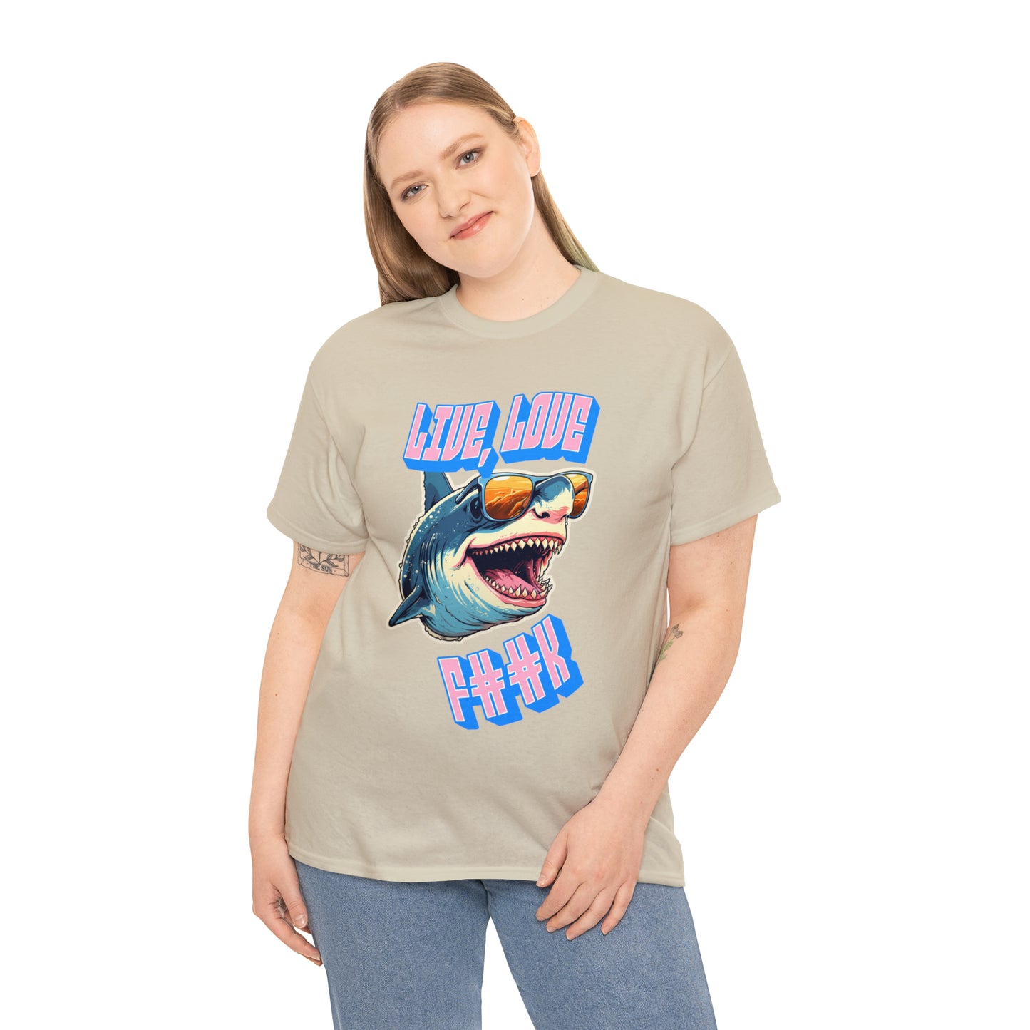 Unisex shark Heavy Cotton Tee