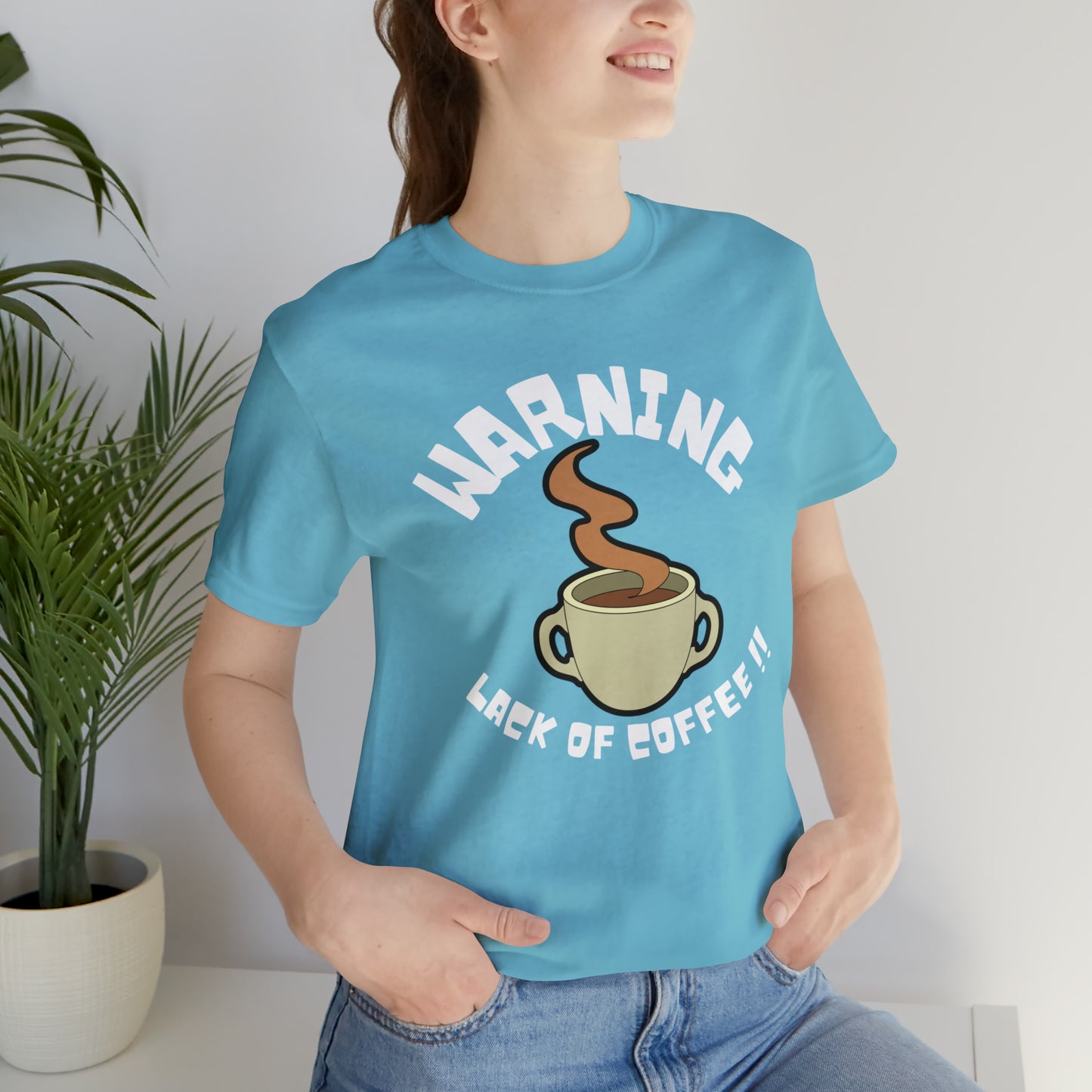 Unisex COFFEE WARNING Jersey Short Sleeve Tee