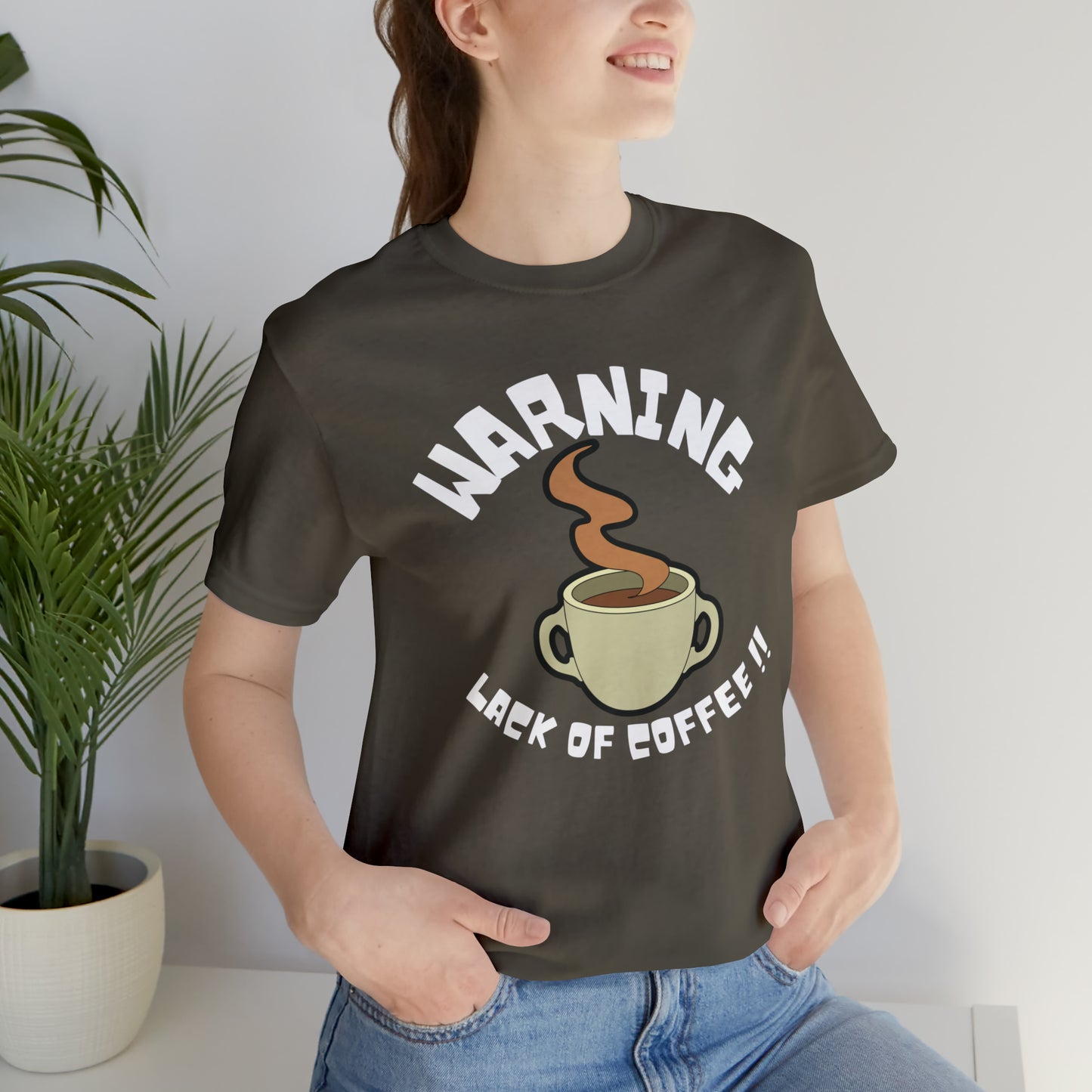 Unisex COFFEE WARNING Jersey Short Sleeve Tee