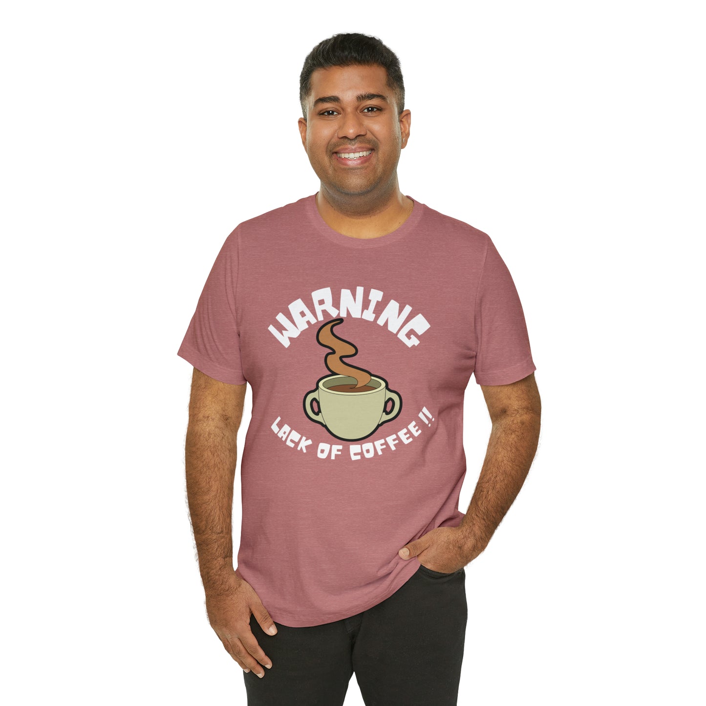 Unisex COFFEE WARNING Jersey Short Sleeve Tee