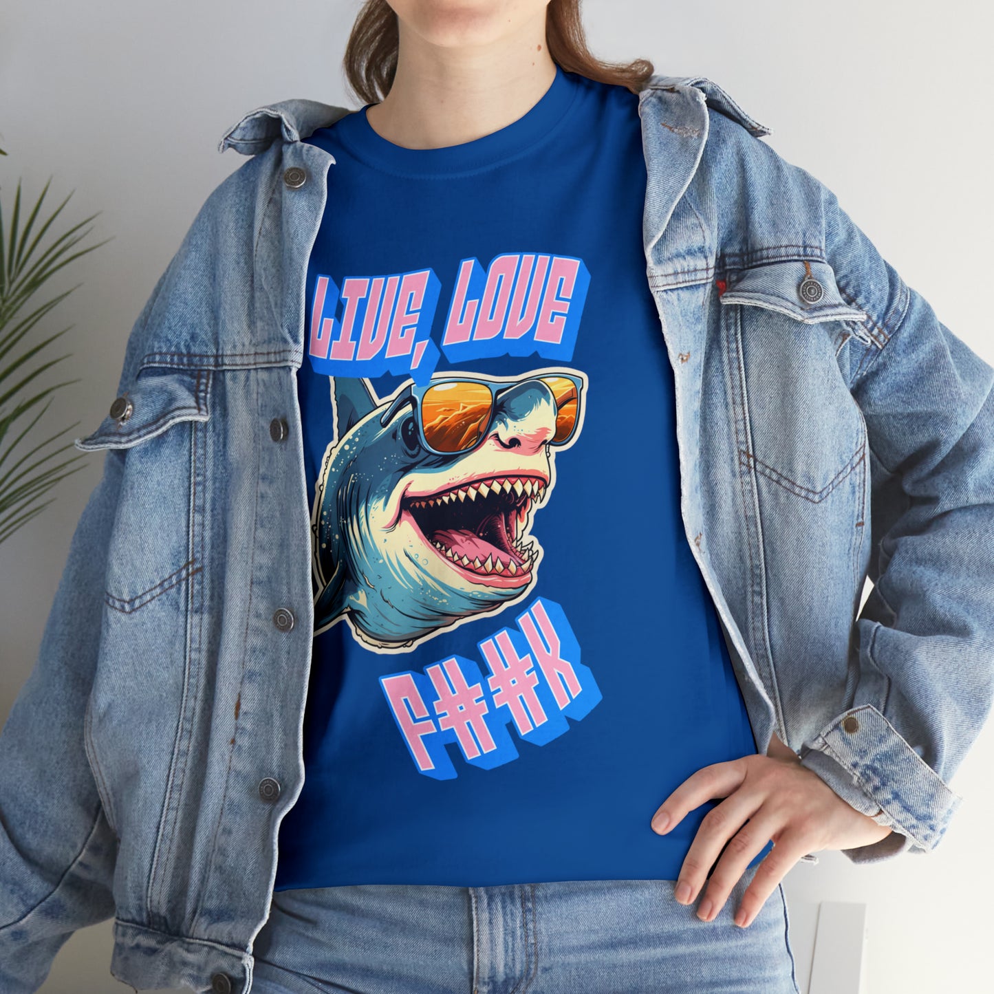 Unisex shark Heavy Cotton Tee