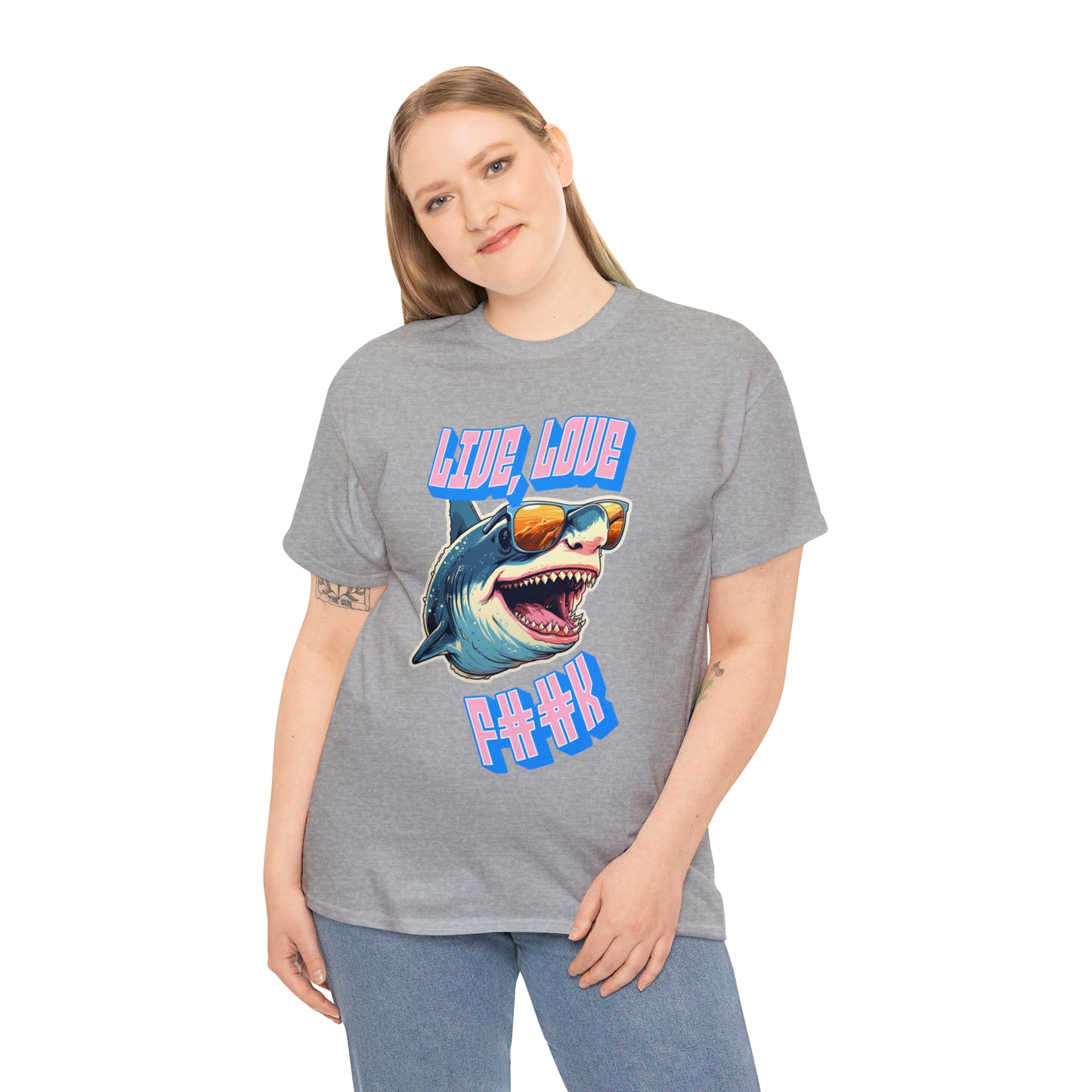 Unisex shark Heavy Cotton Tee