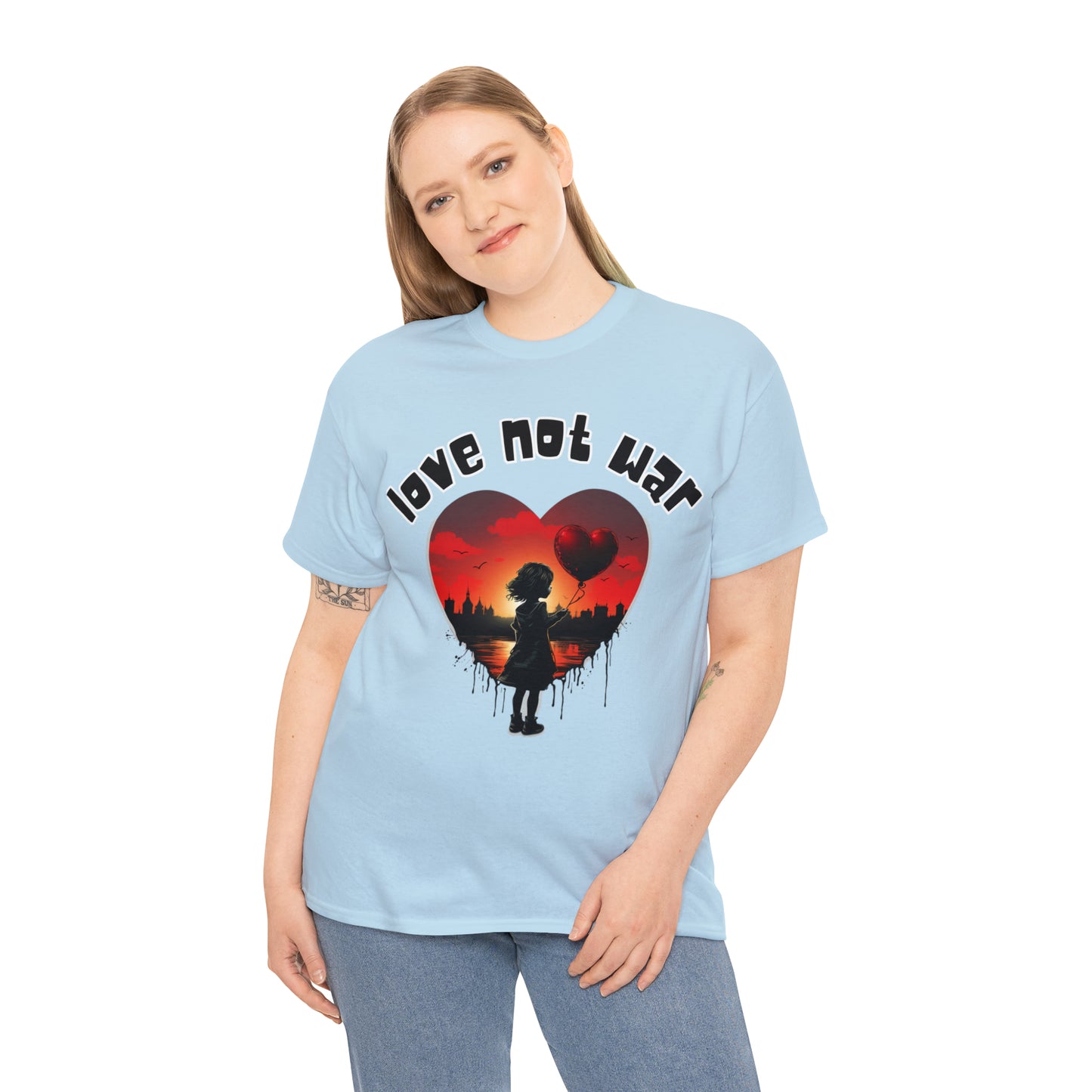 Unisex love not war Heavy Cotton Tee