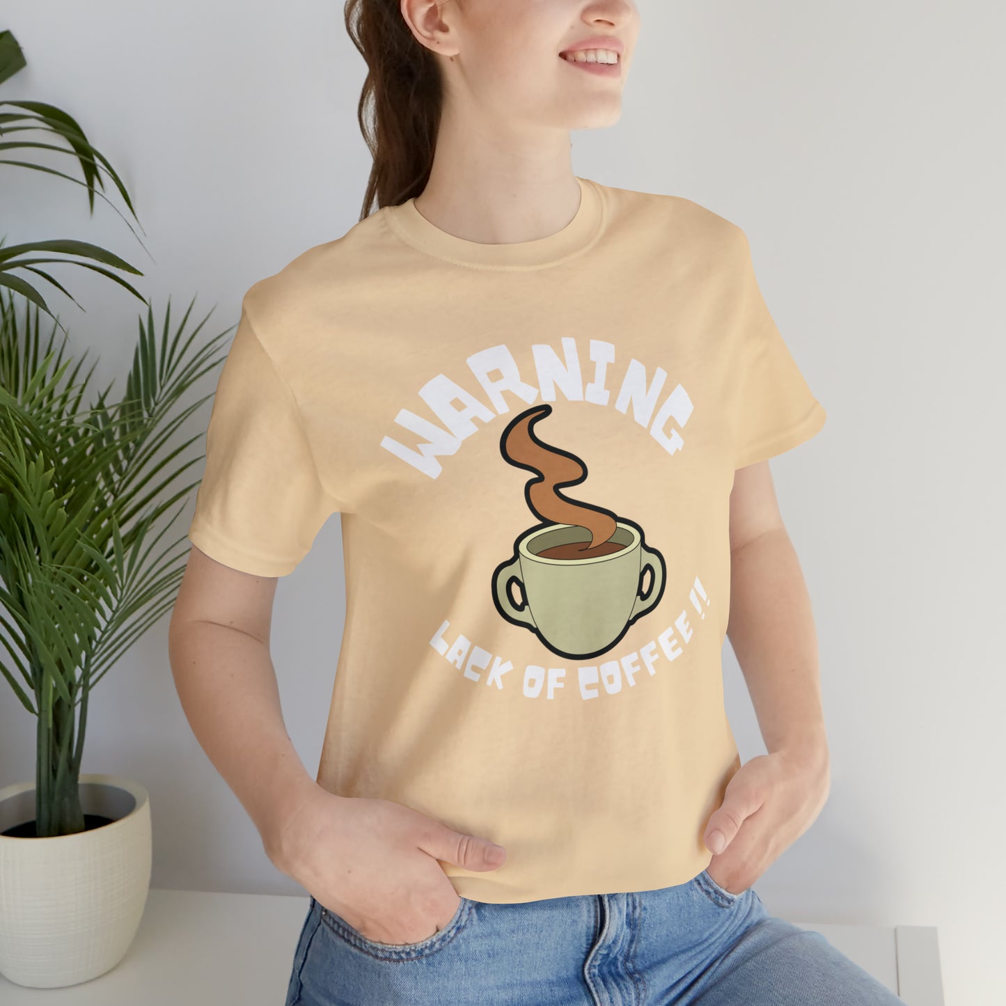 Unisex COFFEE WARNING Jersey Short Sleeve Tee