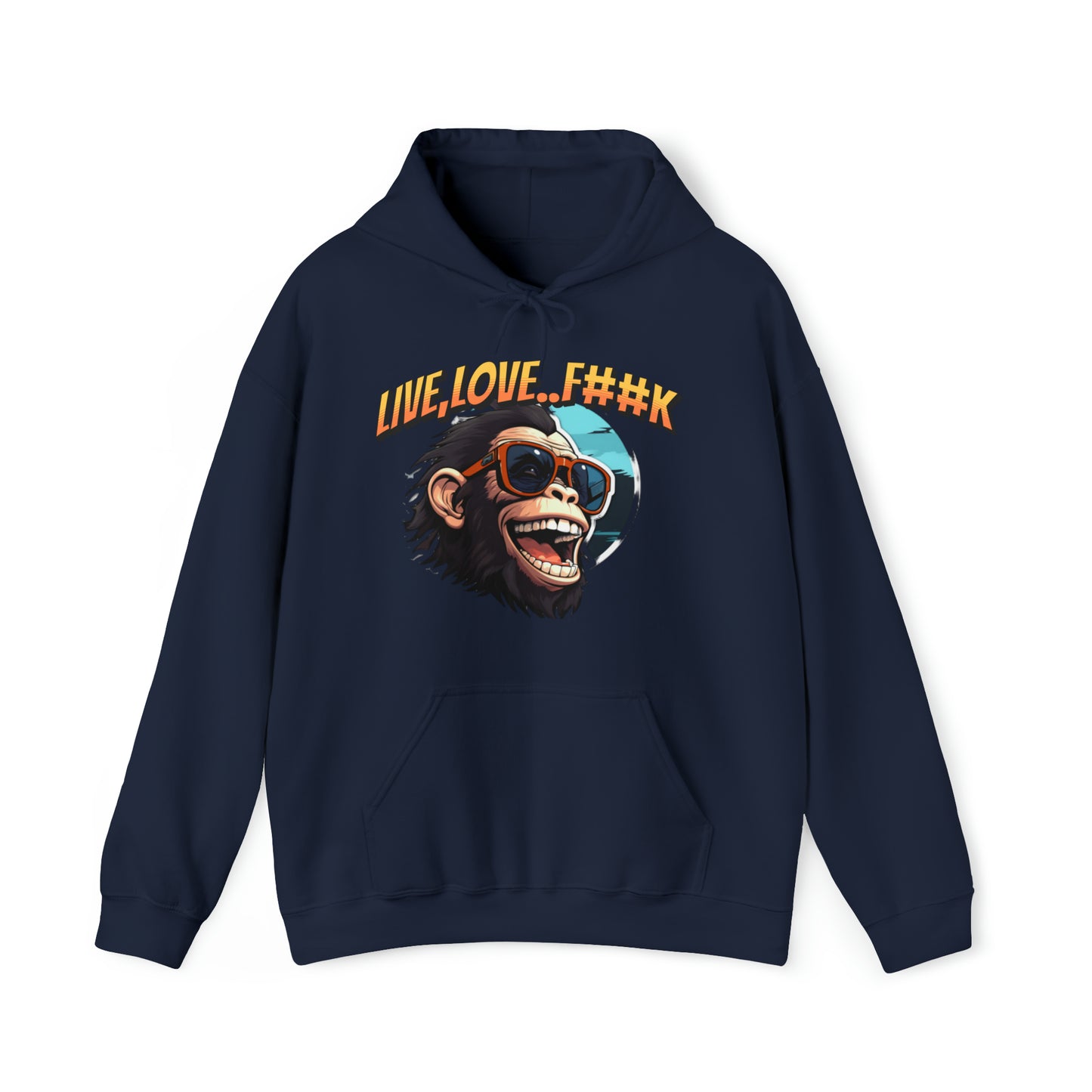 Unisex happy monkey Heavy Blend™ Hooded Sweatshirt