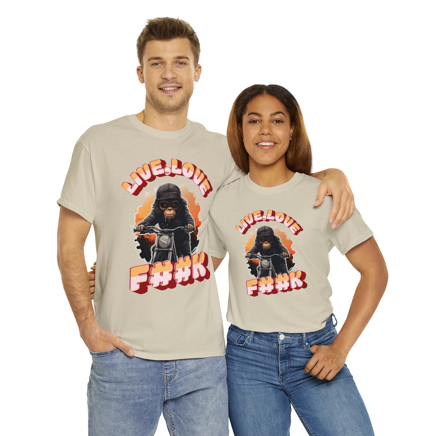 Unisex happy monkey collection Heavy Cotton Tee